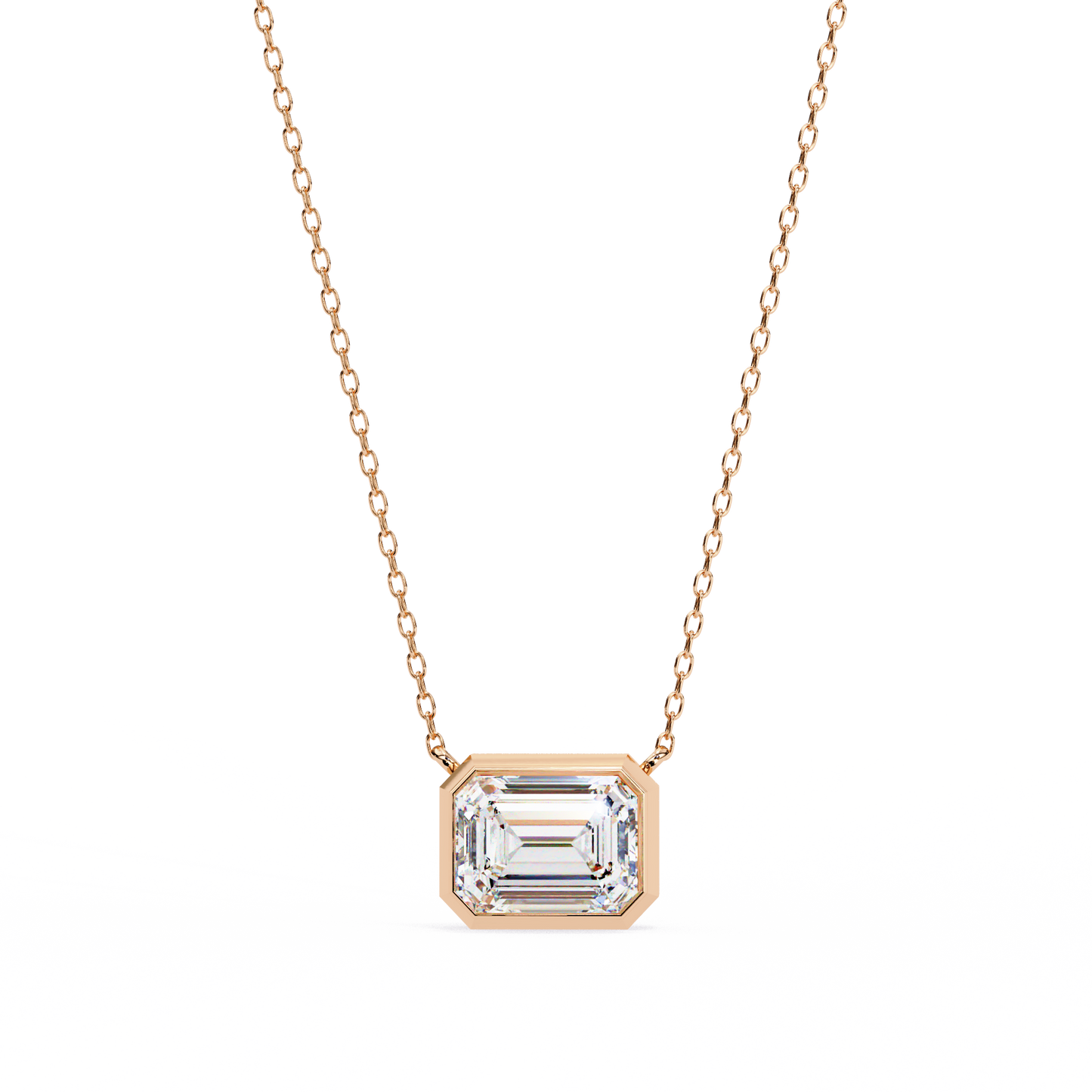 Solitaire Pendant Emerald Diamond