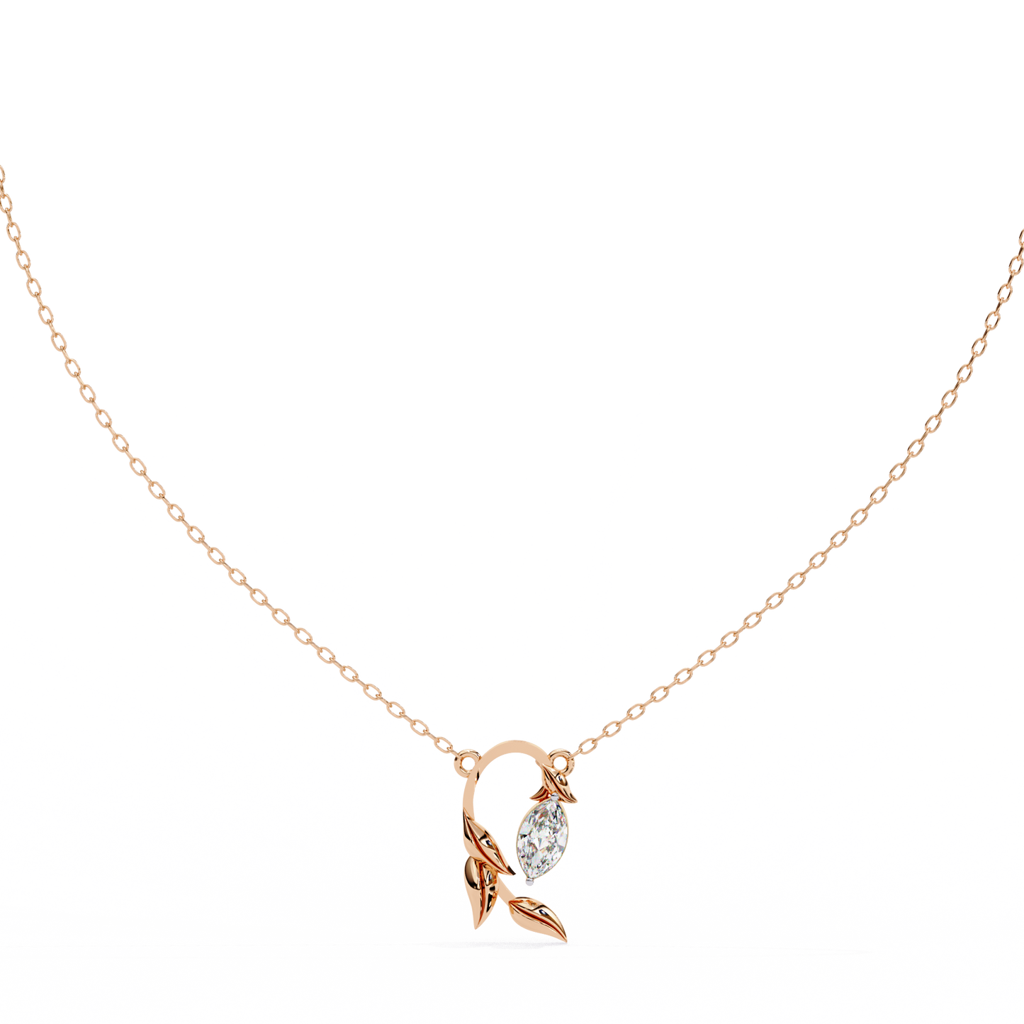 Marquise Leaf Necklace