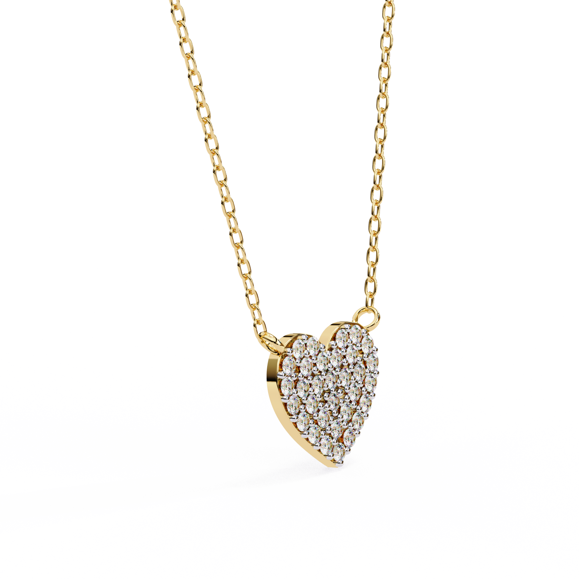 Cluster Art In Heart Shape Pendant