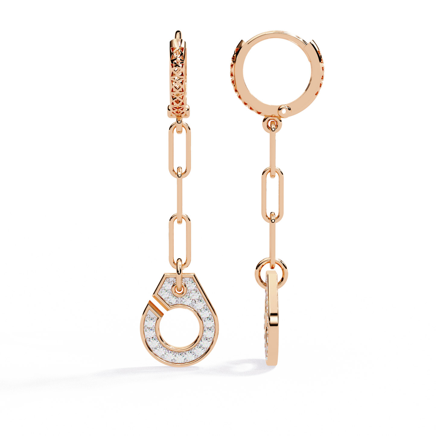 Cufflink Design Drop Earrings