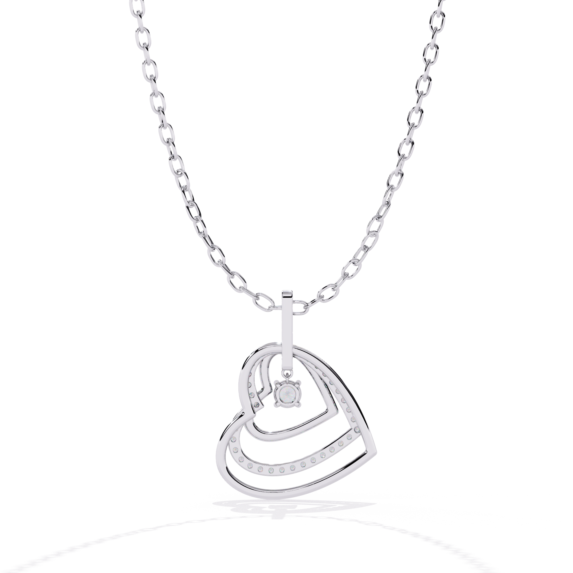 Three Heart Necklace
