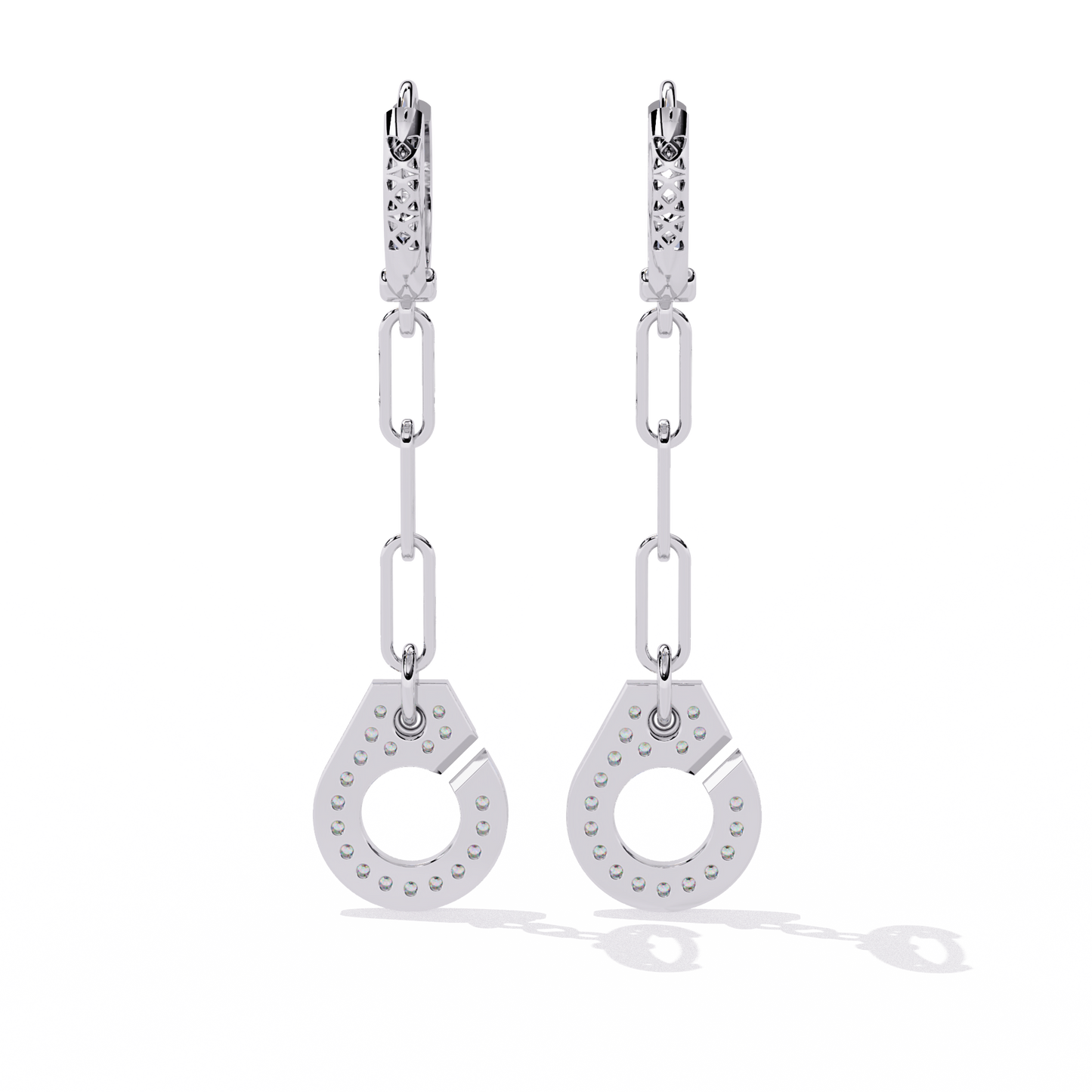 Cufflink Design Drop Earrings