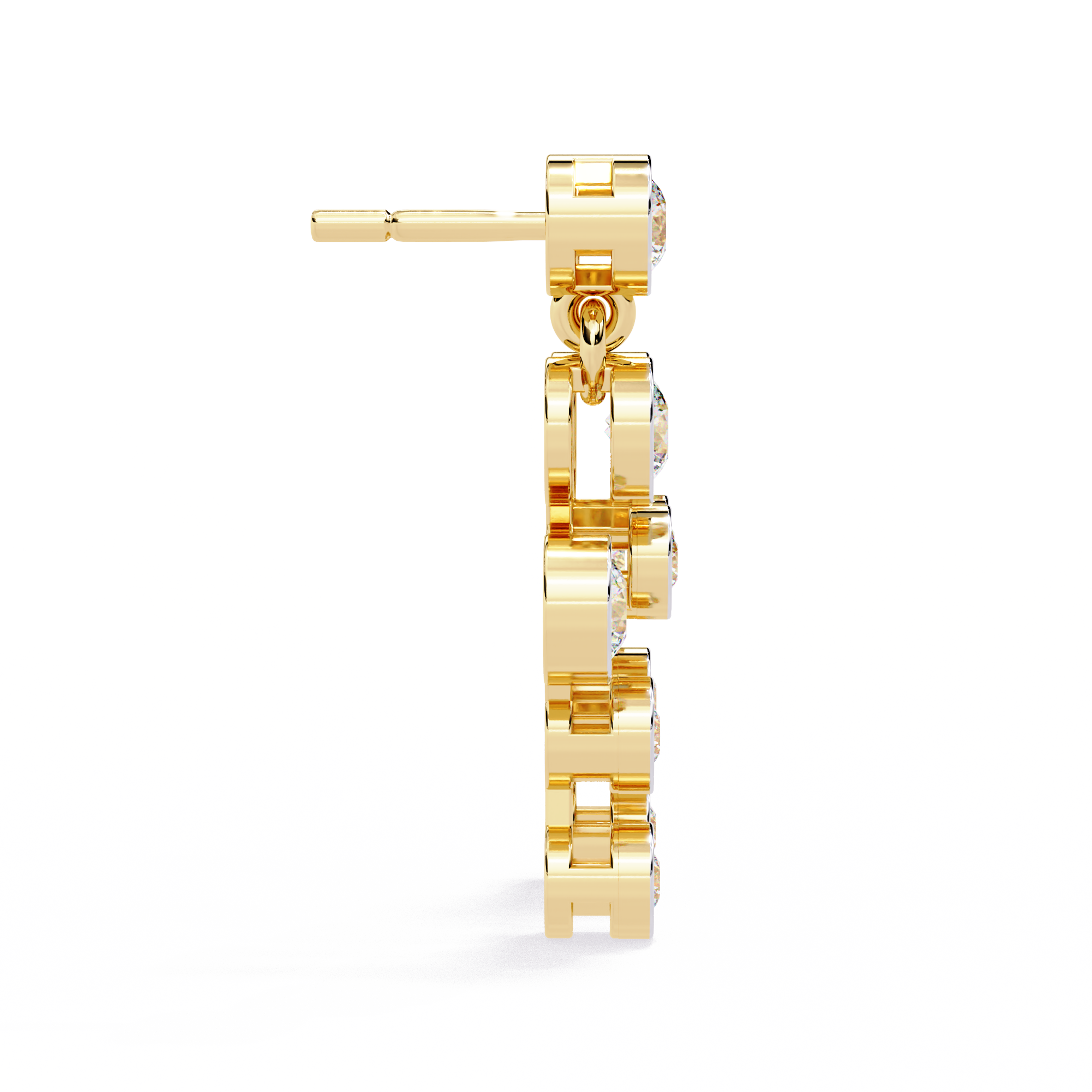 Celestial Cascading Round Lab Grown Diamond Drop Earrings