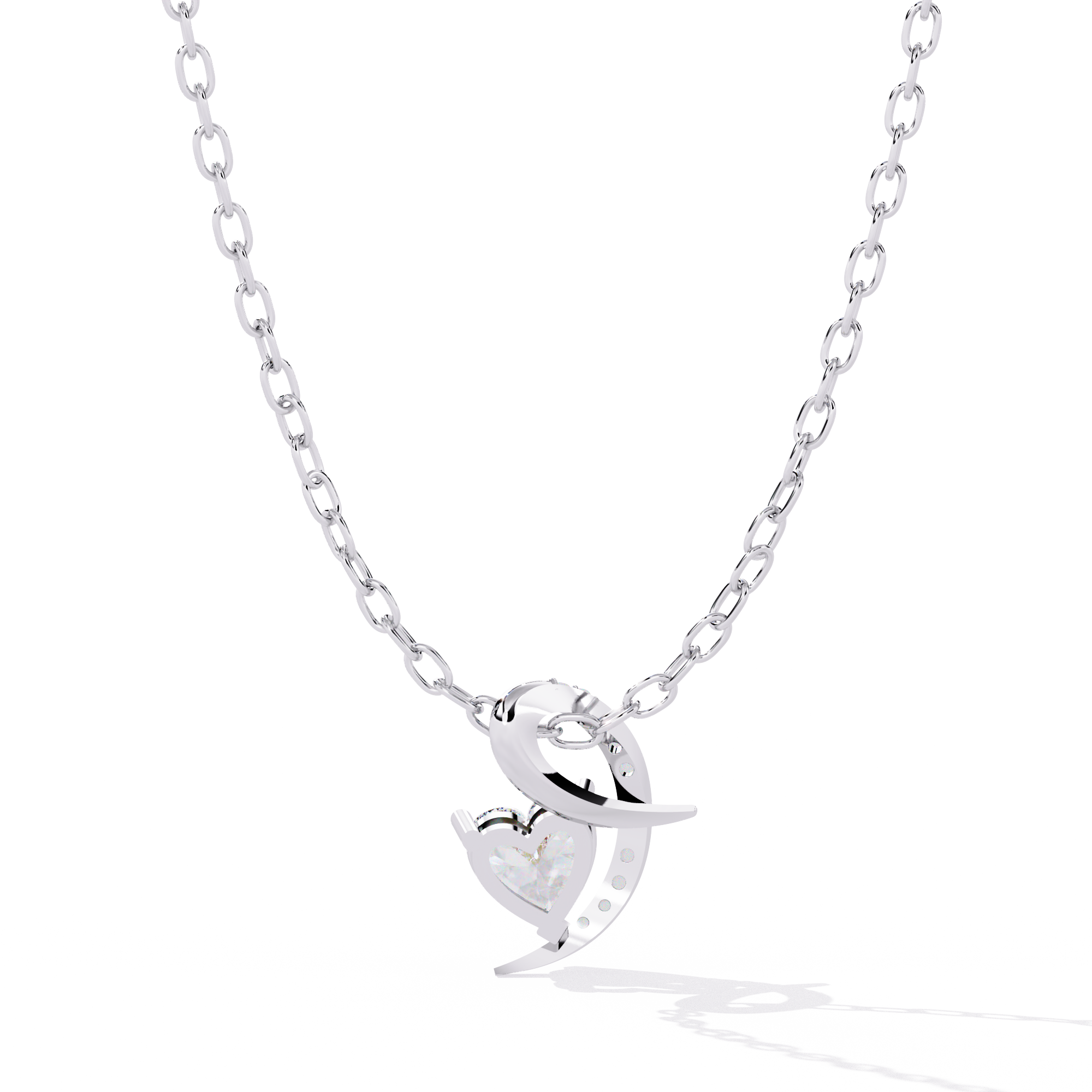 Lab Grown Diamond Heart Solitaire Pendant