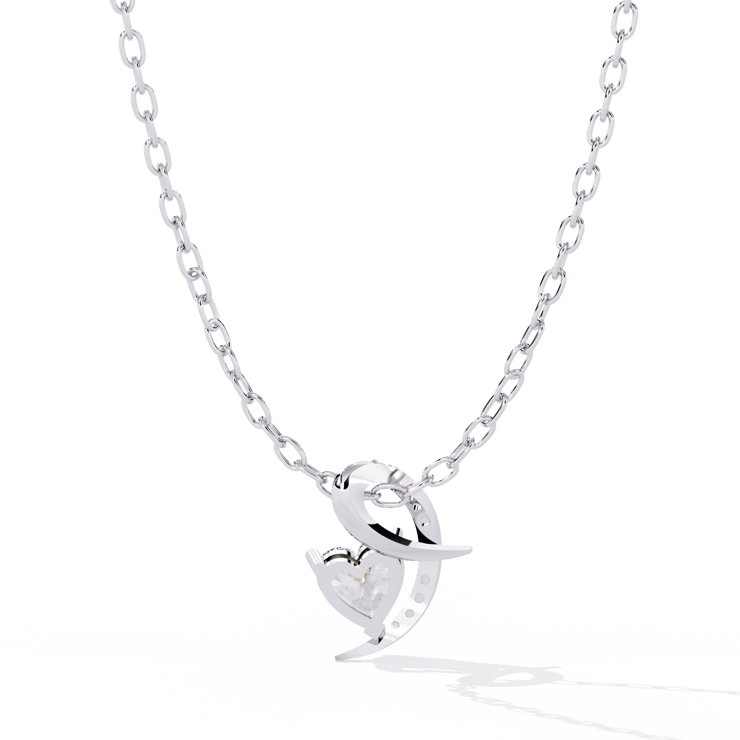 Lab Grown Diamond Heart Solitaire Pendant