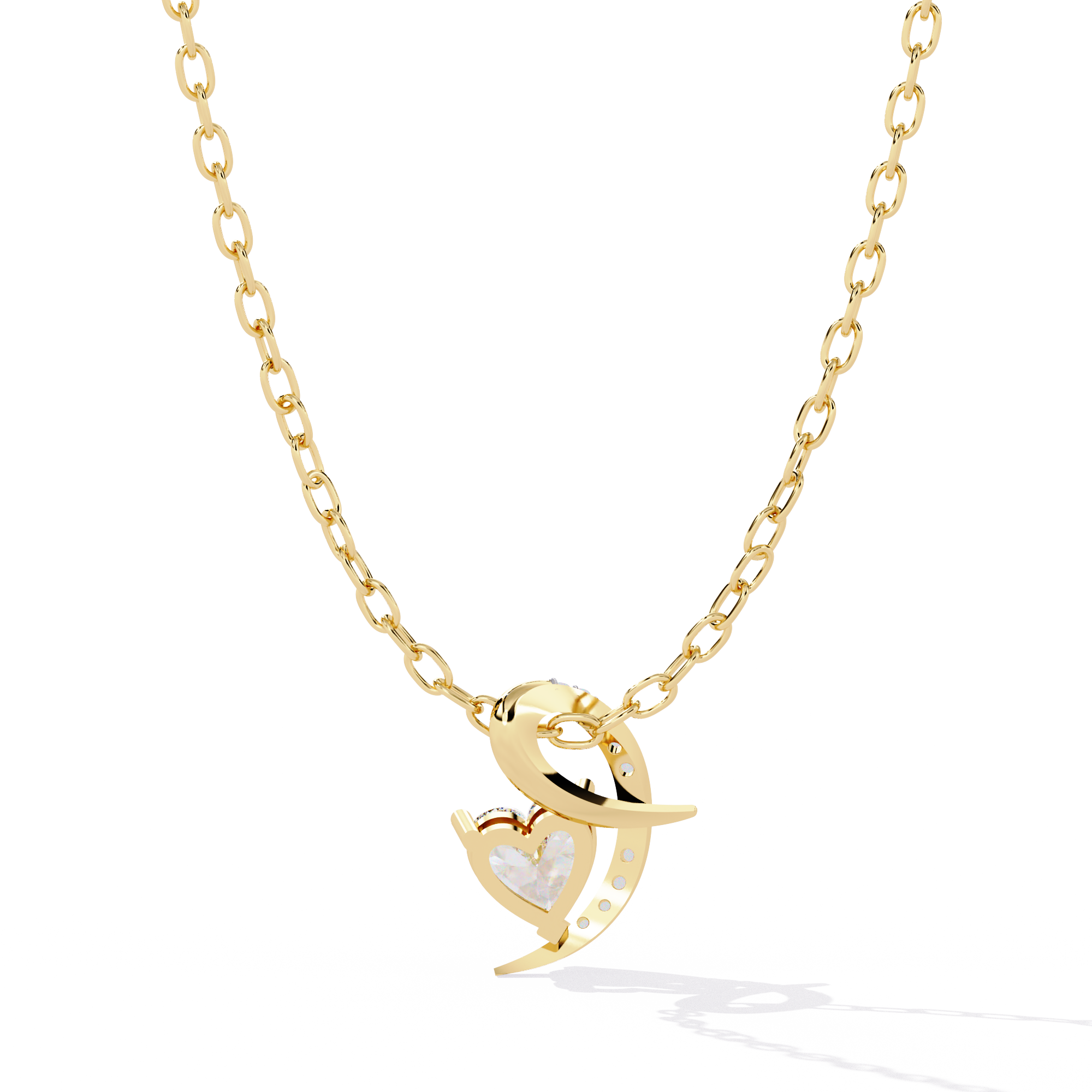 Lab Grown Diamond Heart Solitaire Pendant