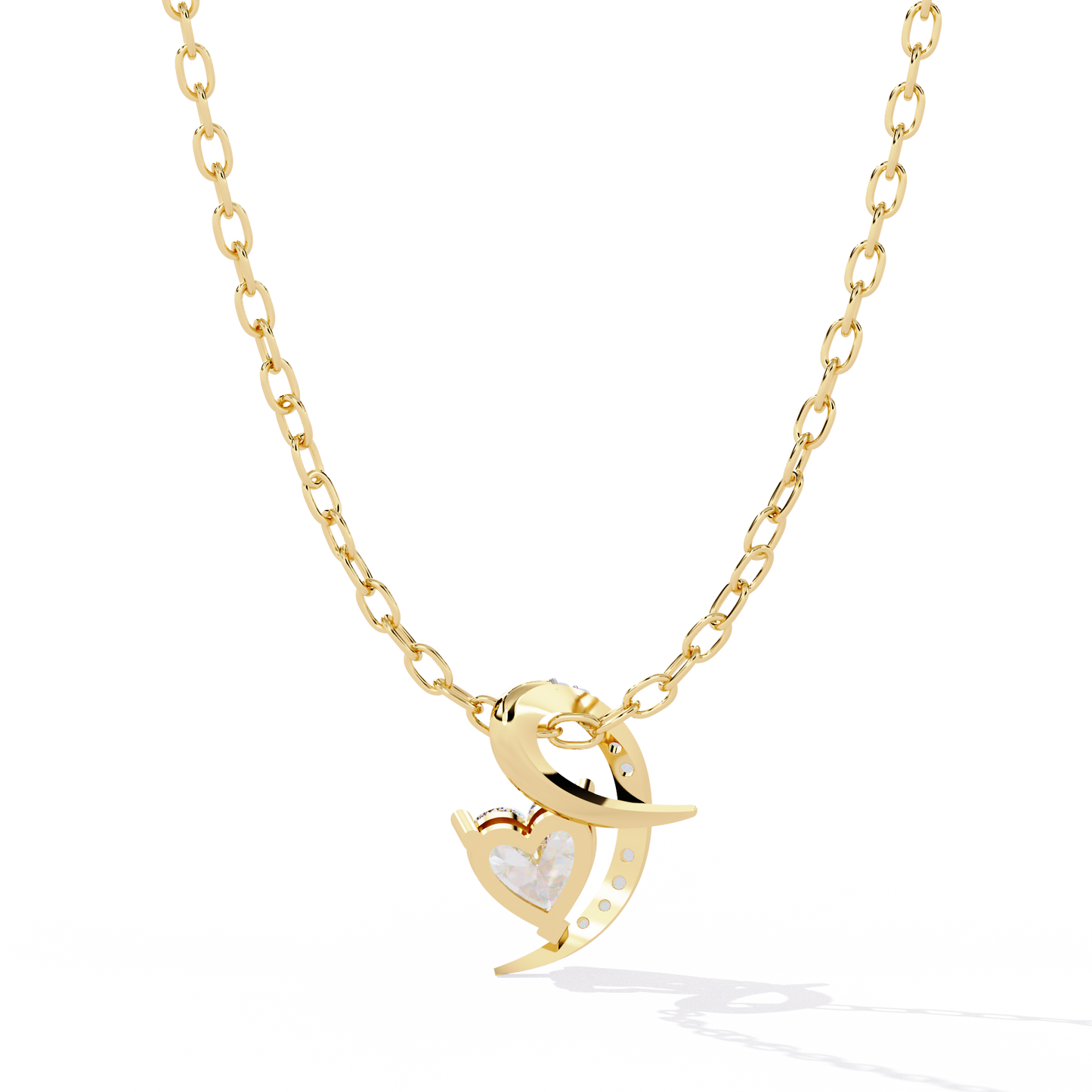 Lab Grown Diamond Heart Solitaire Pendant