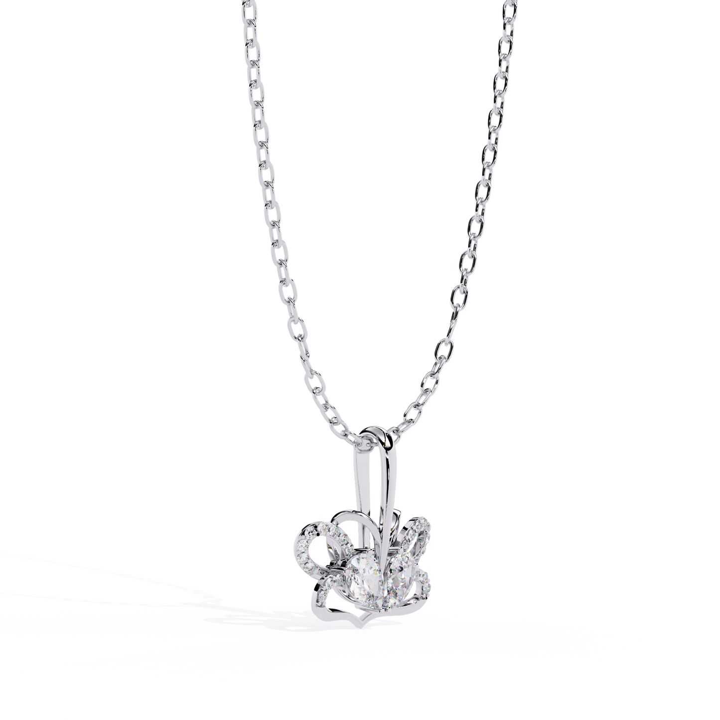 Women Lab Grown Diamond Heart Pendant