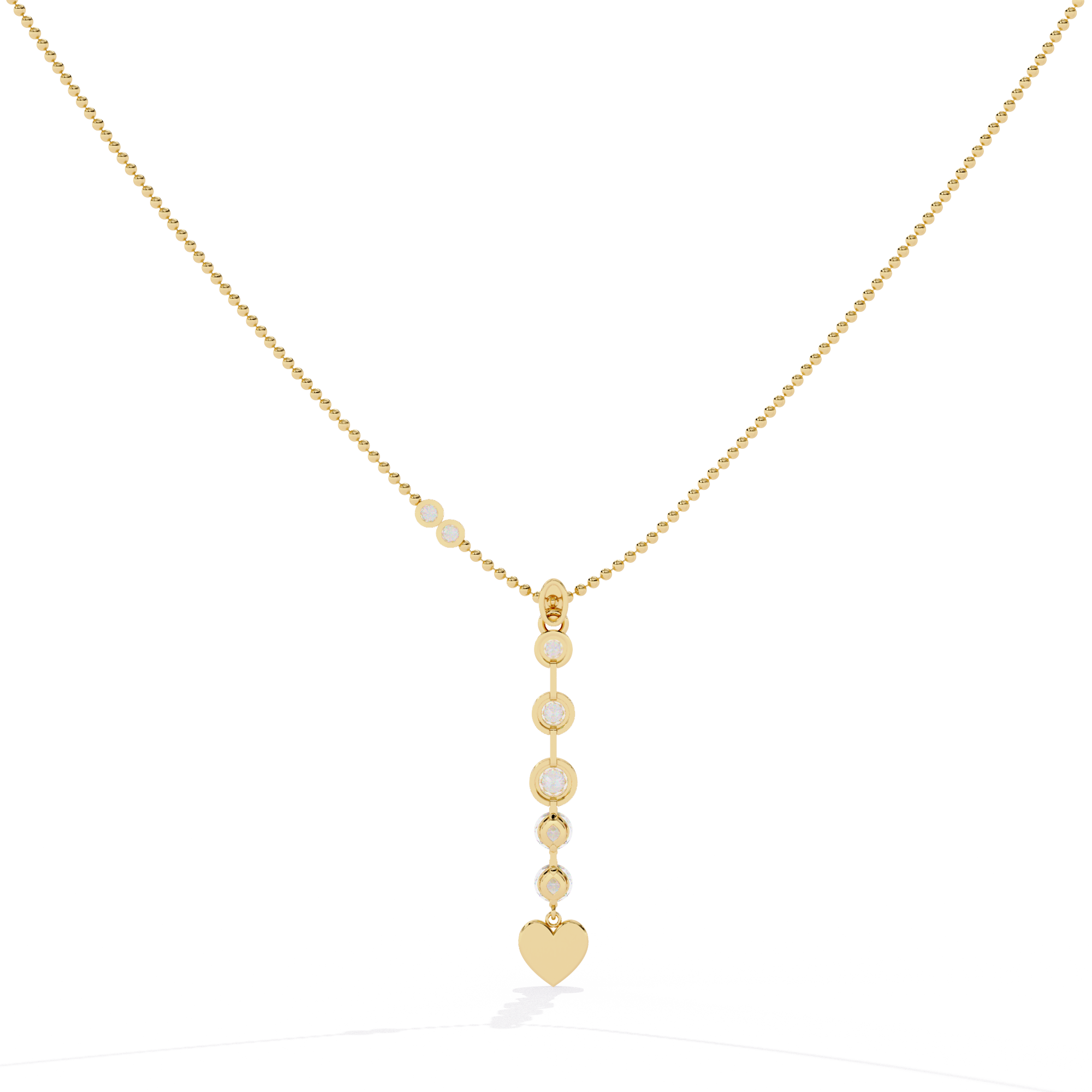 Round Diamond Drop Pendant