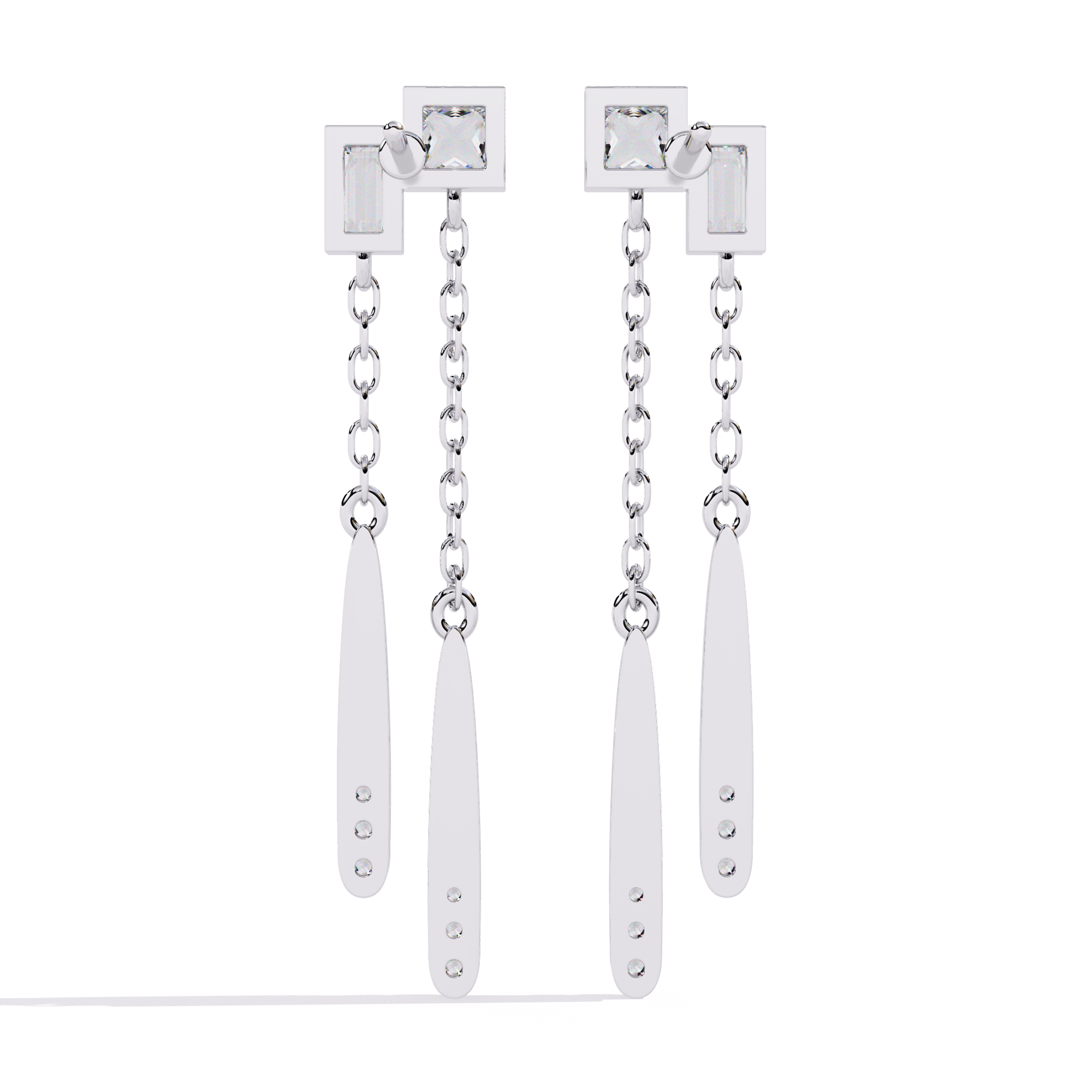Multi-Shape Lab Grown Diamond Earrings