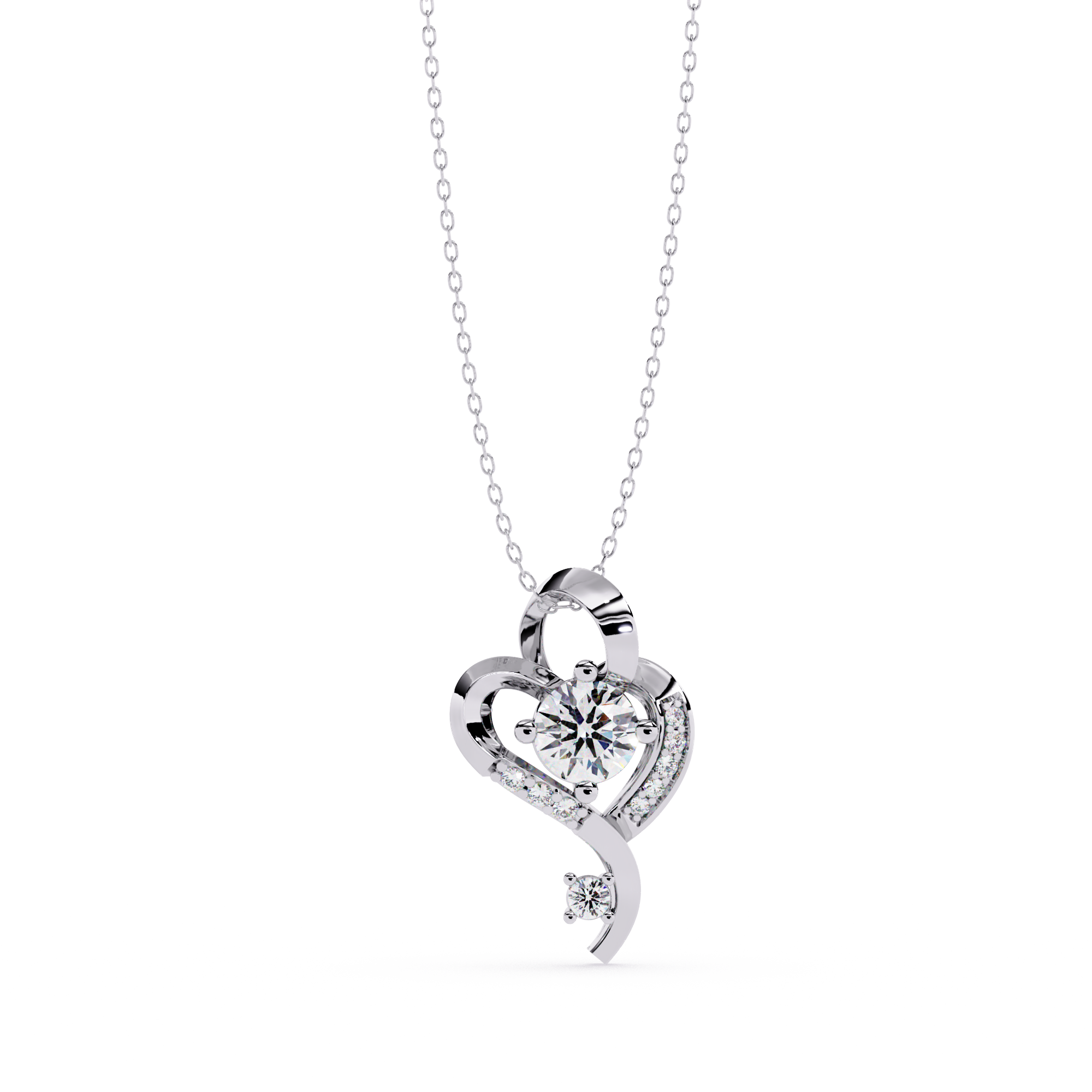 Butterfly Roundy Lab Grown Diamond Pendant
