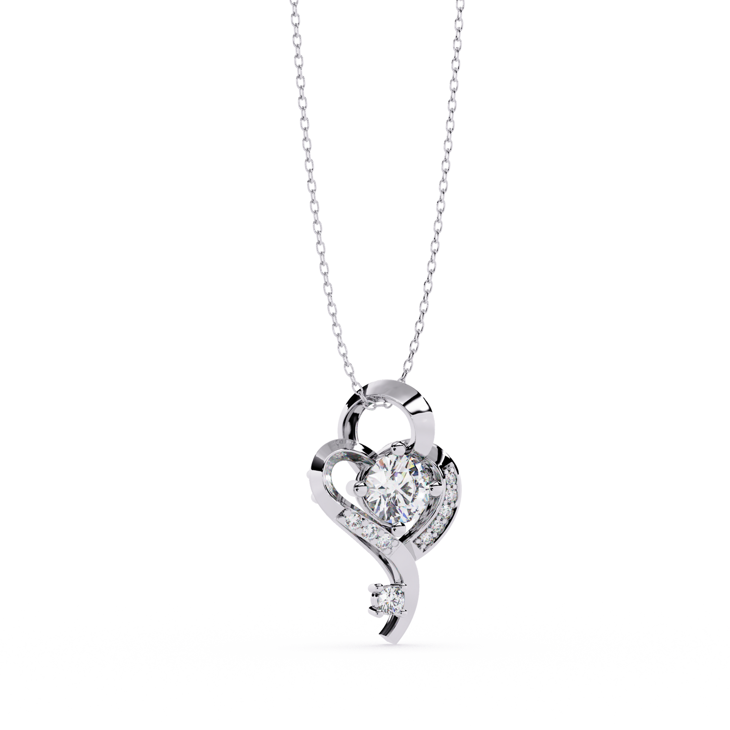 Butterfly Roundy Lab Grown Diamond Pendant