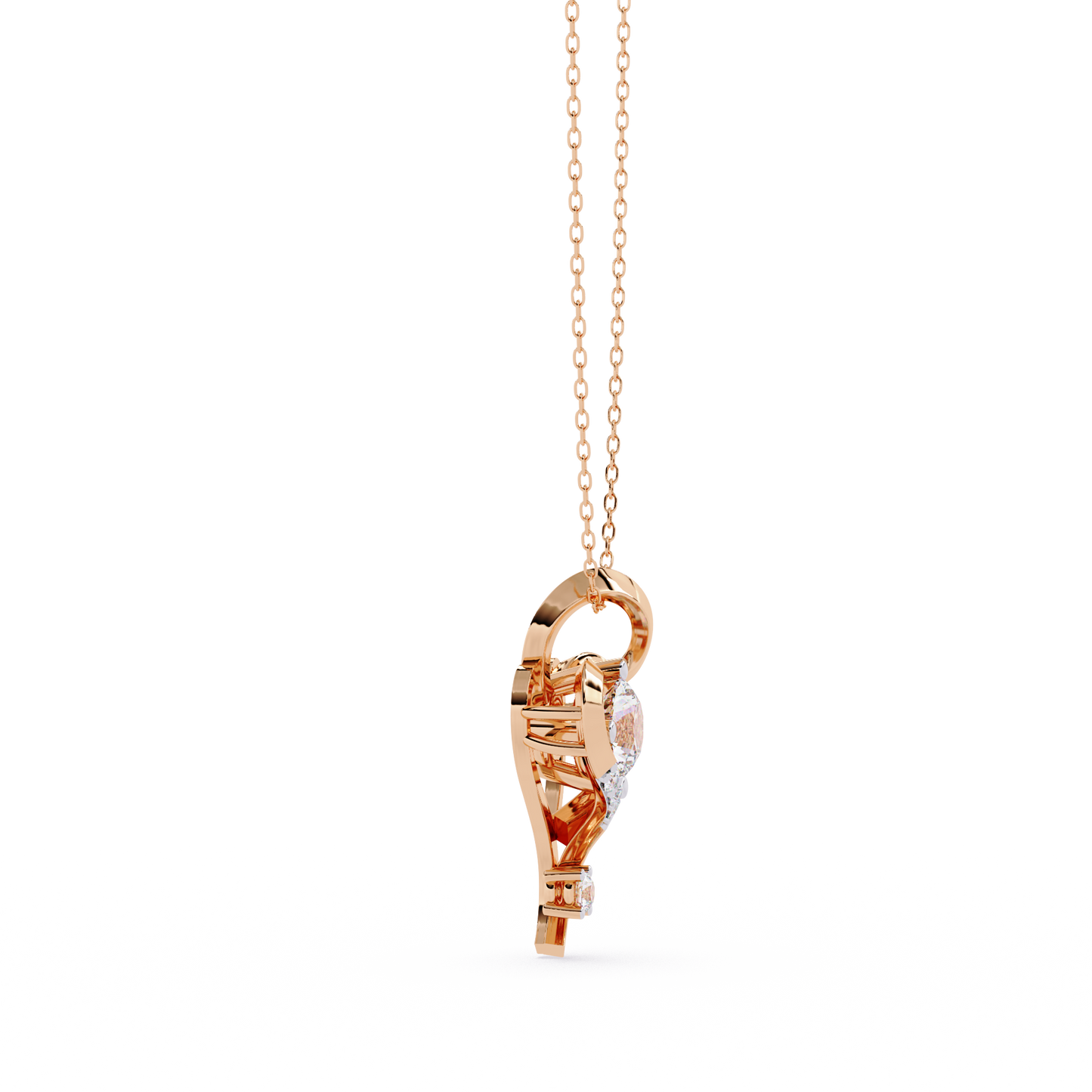 Butterfly Roundy Lab Grown Diamond Pendant