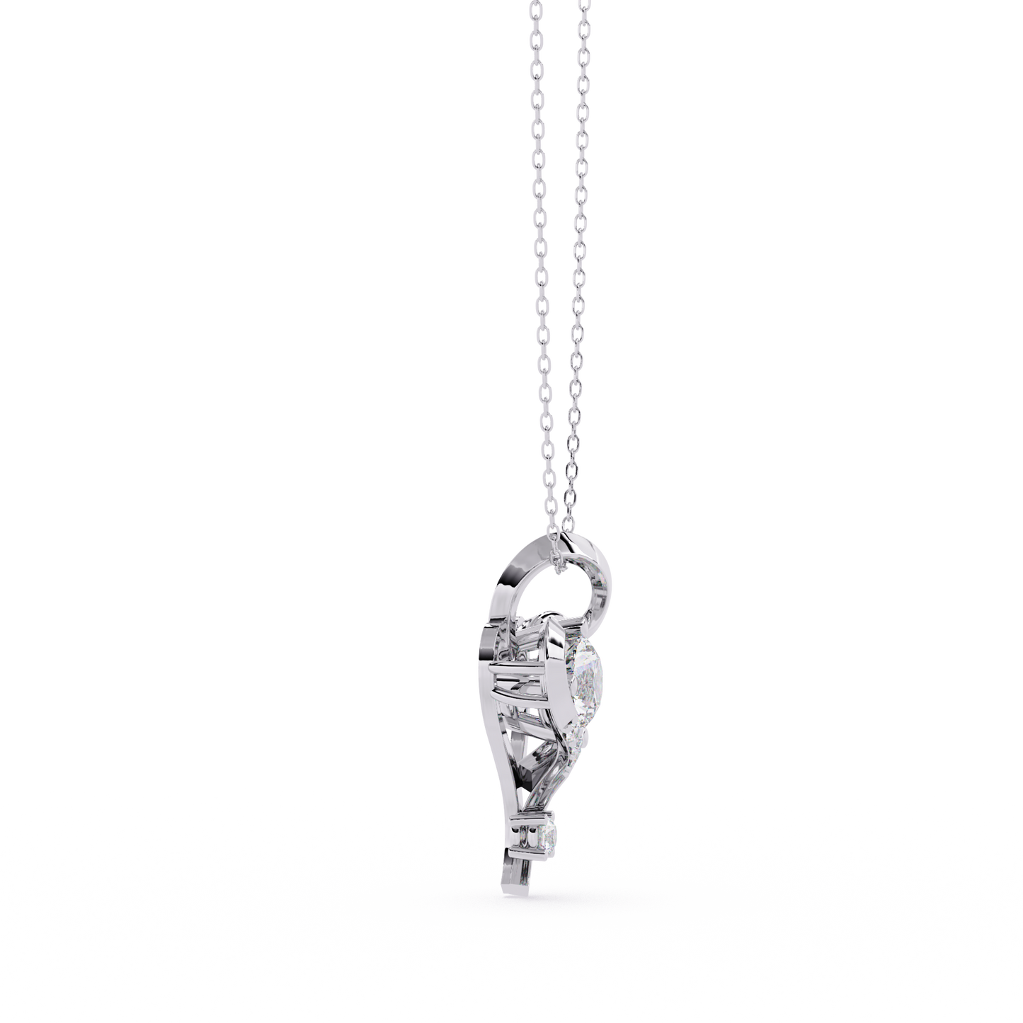 Butterfly Roundy Lab Grown Diamond Pendant