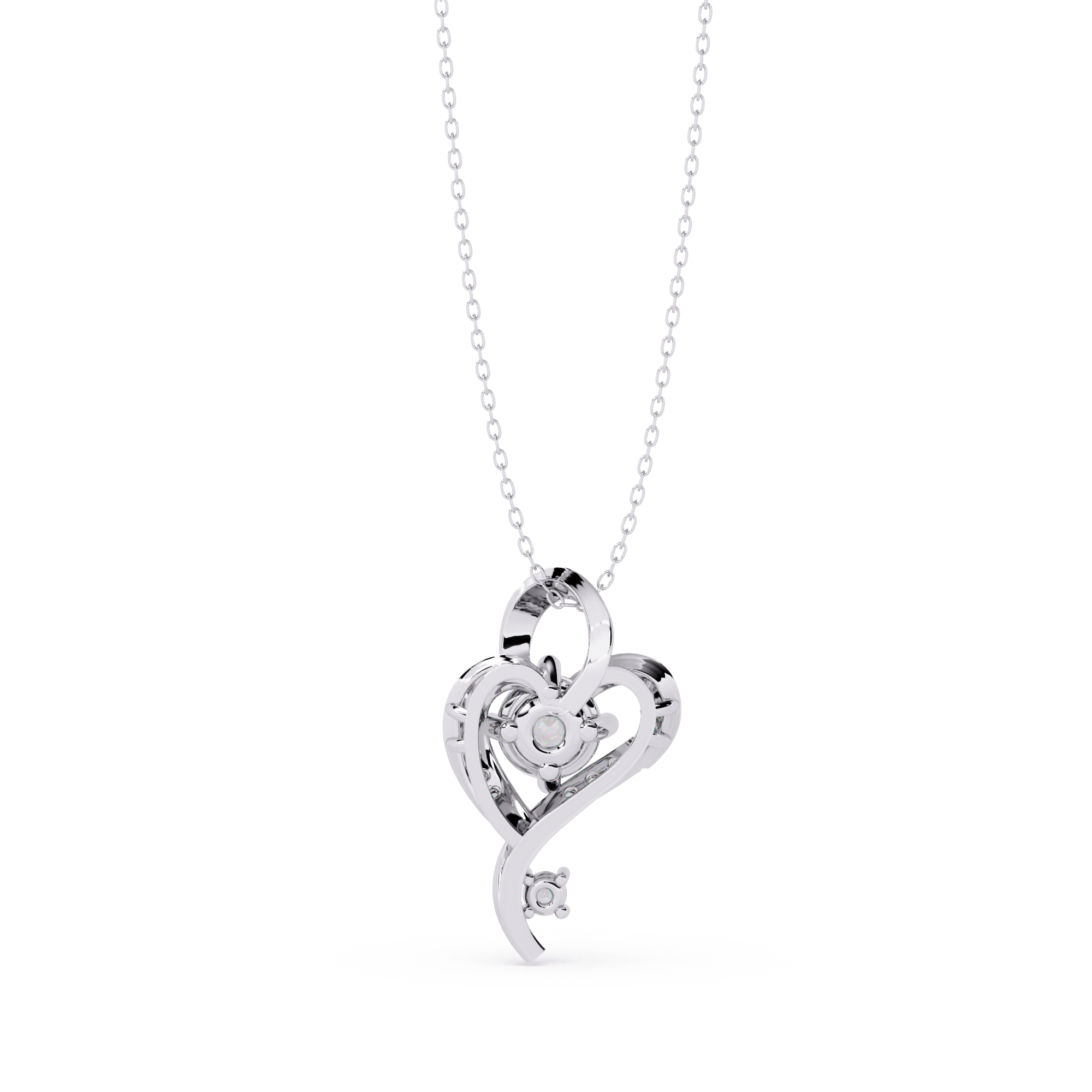 Butterfly Roundy Lab Grown Diamond Pendant