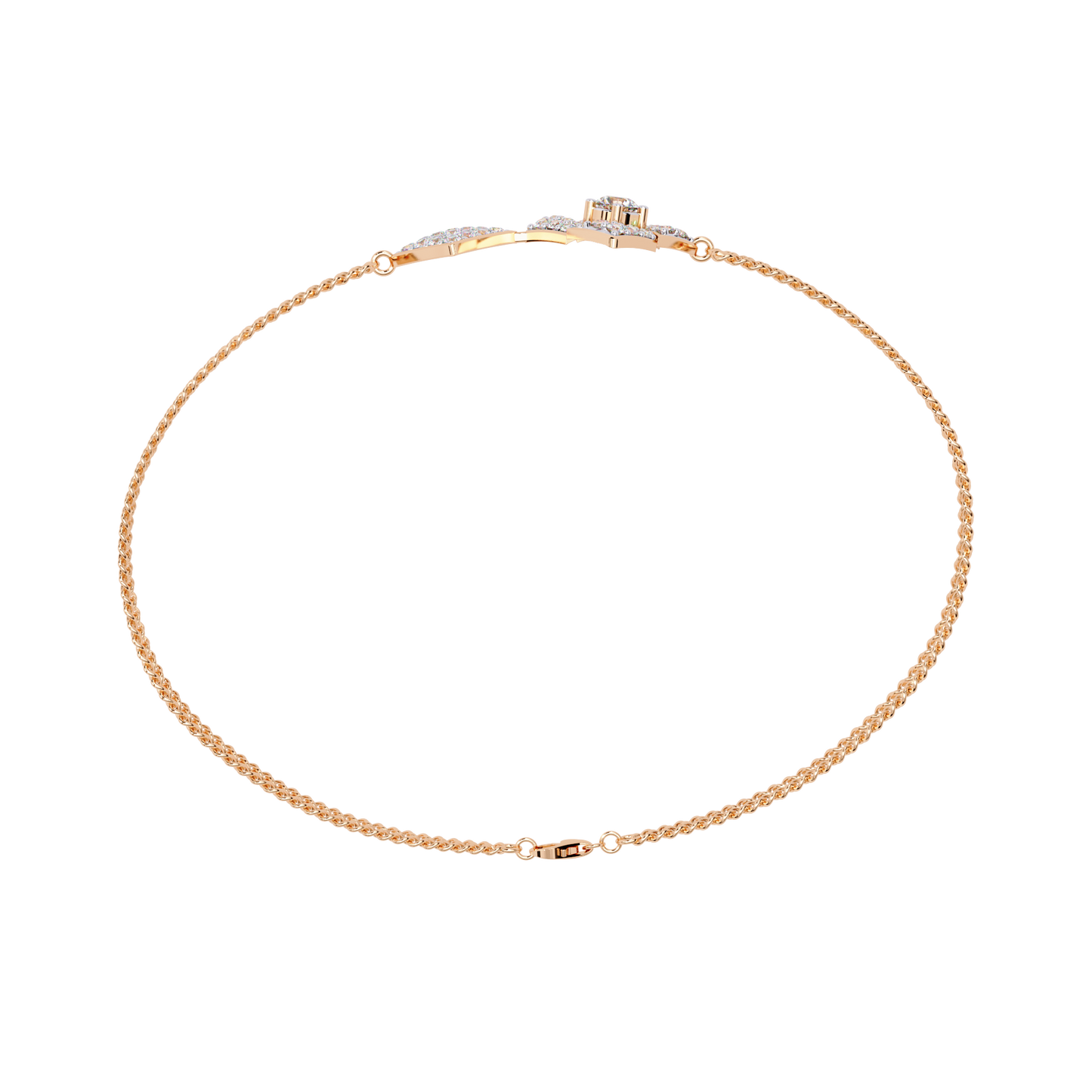 Round Lab Grown Diamond Geometric Bracelet