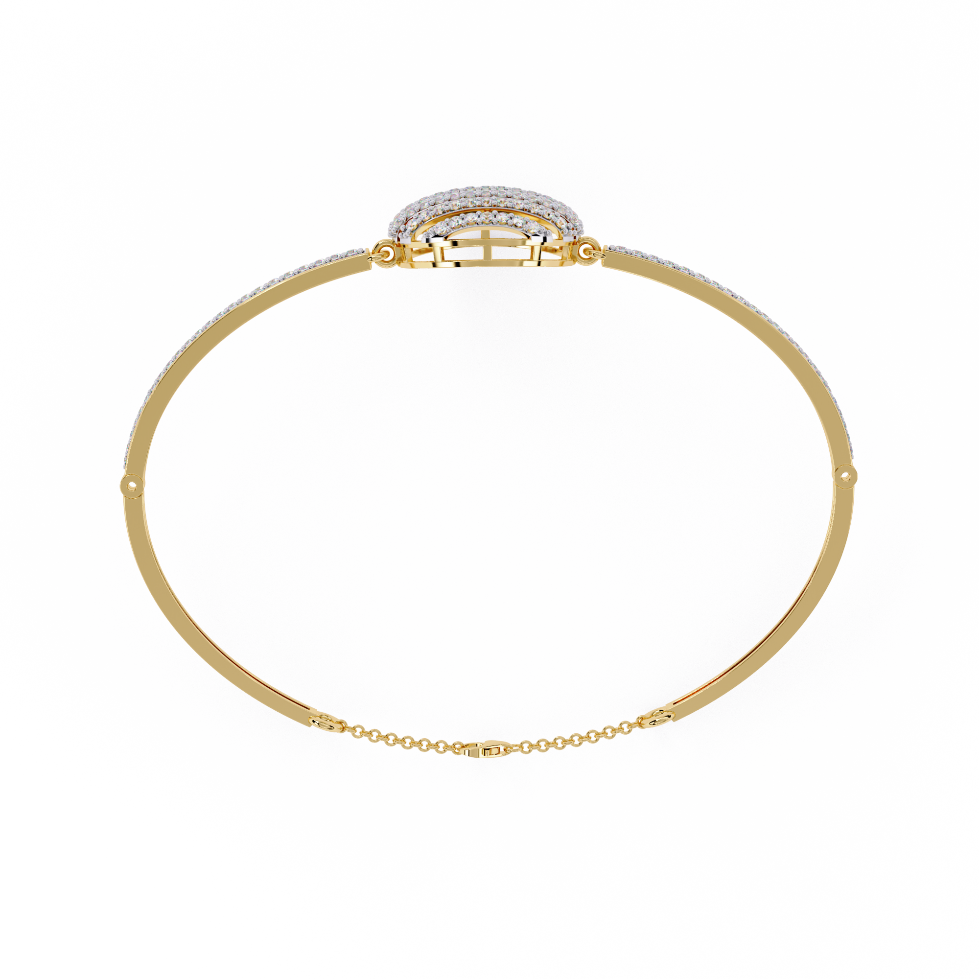 Striking Diamond Bracelet with Layered
