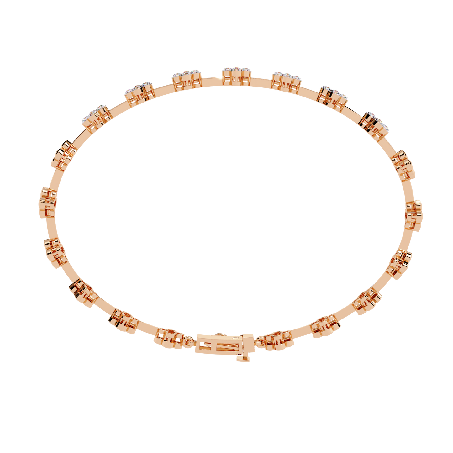 Stellar Circle Round Diamond Bracelet