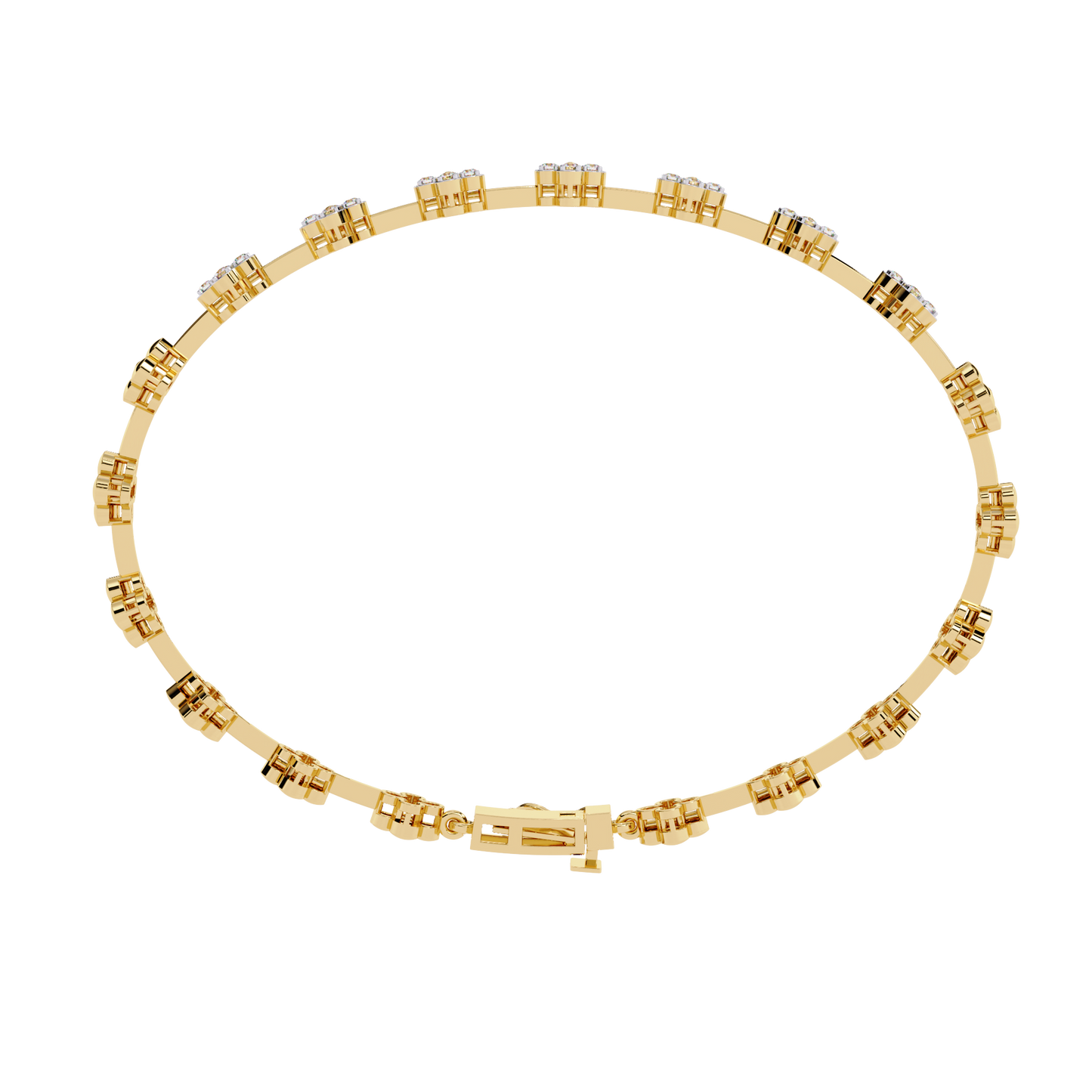 Stellar Circle Round Diamond Bracelet