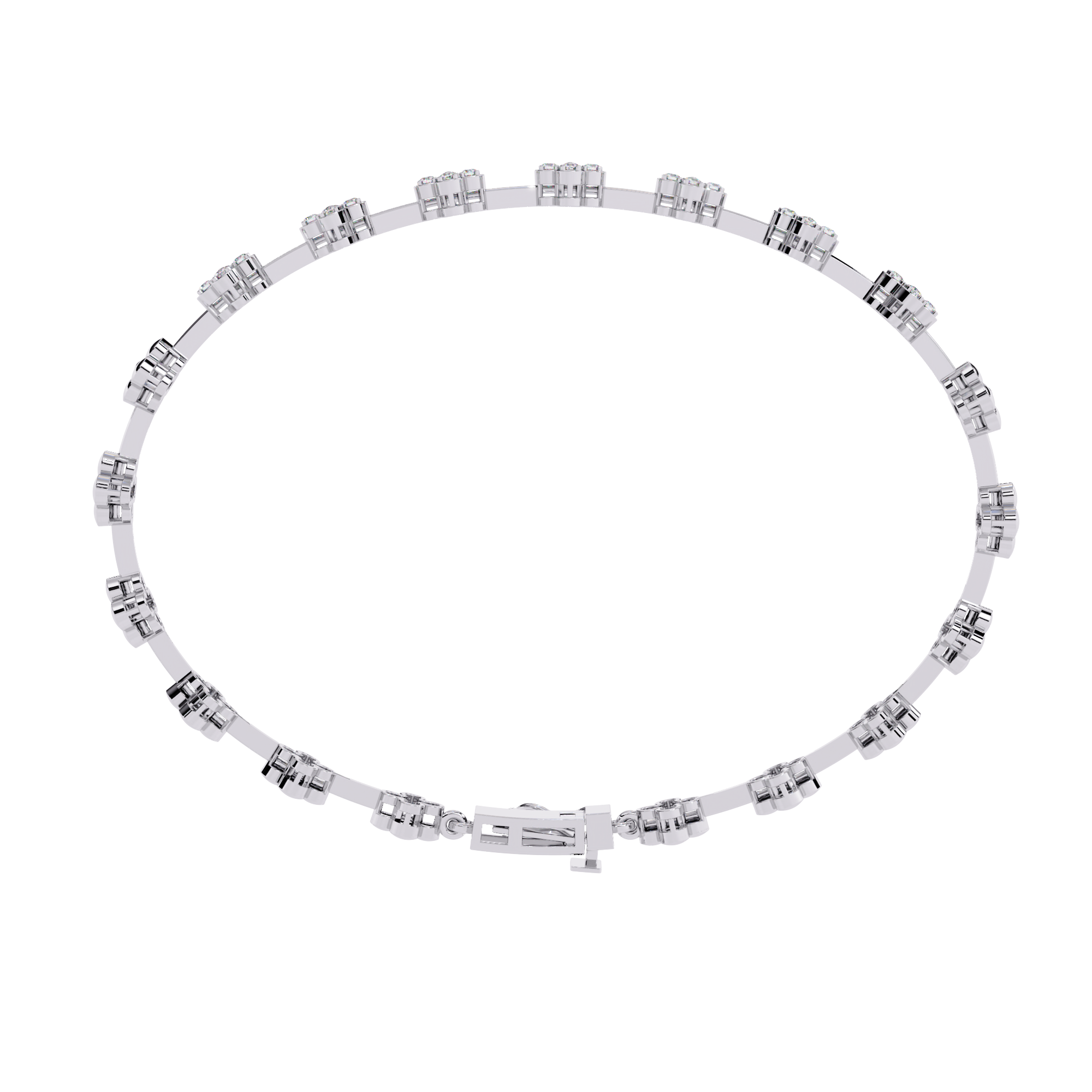 Stellar Circle Round Diamond Bracelet