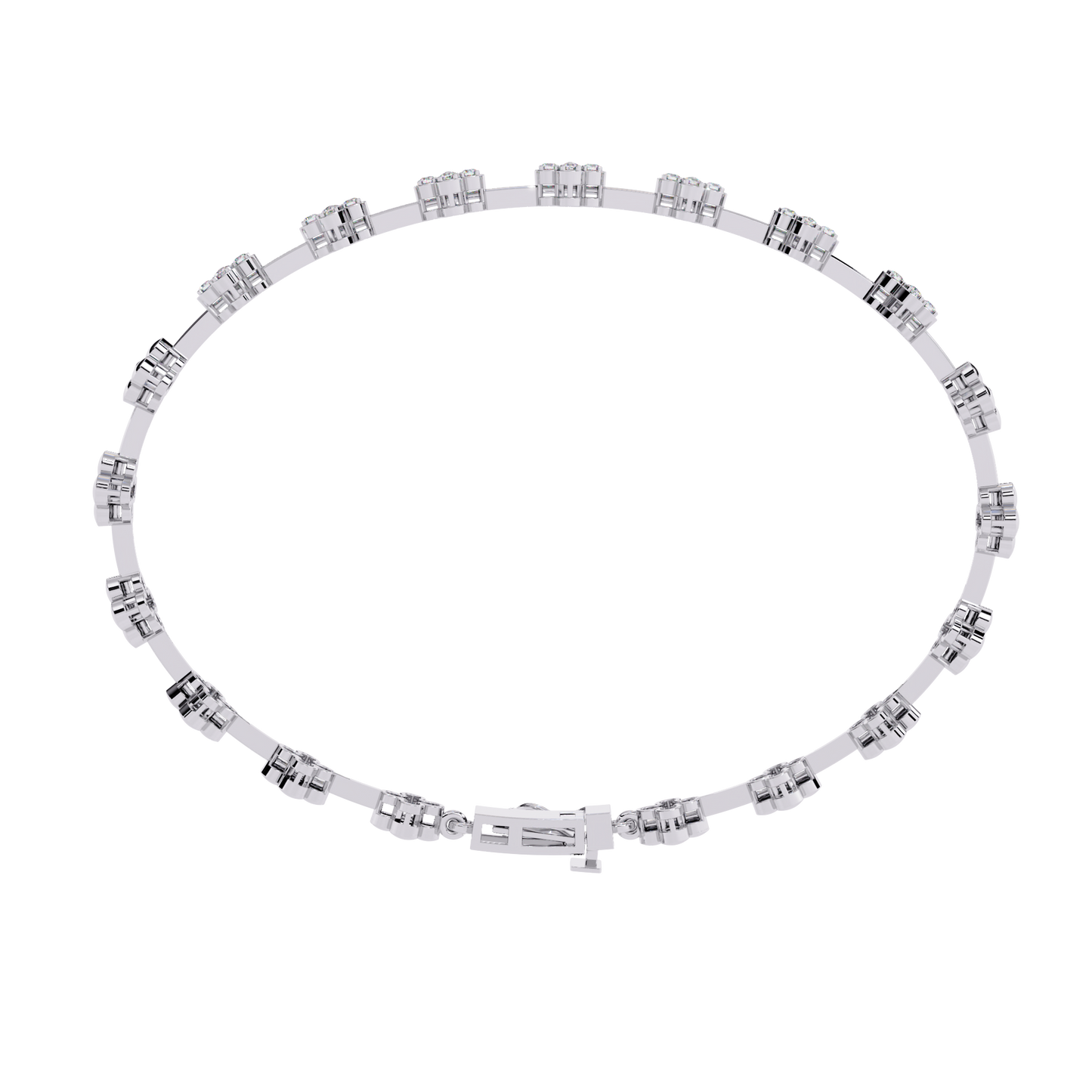 Stellar Circle Round Diamond Bracelet