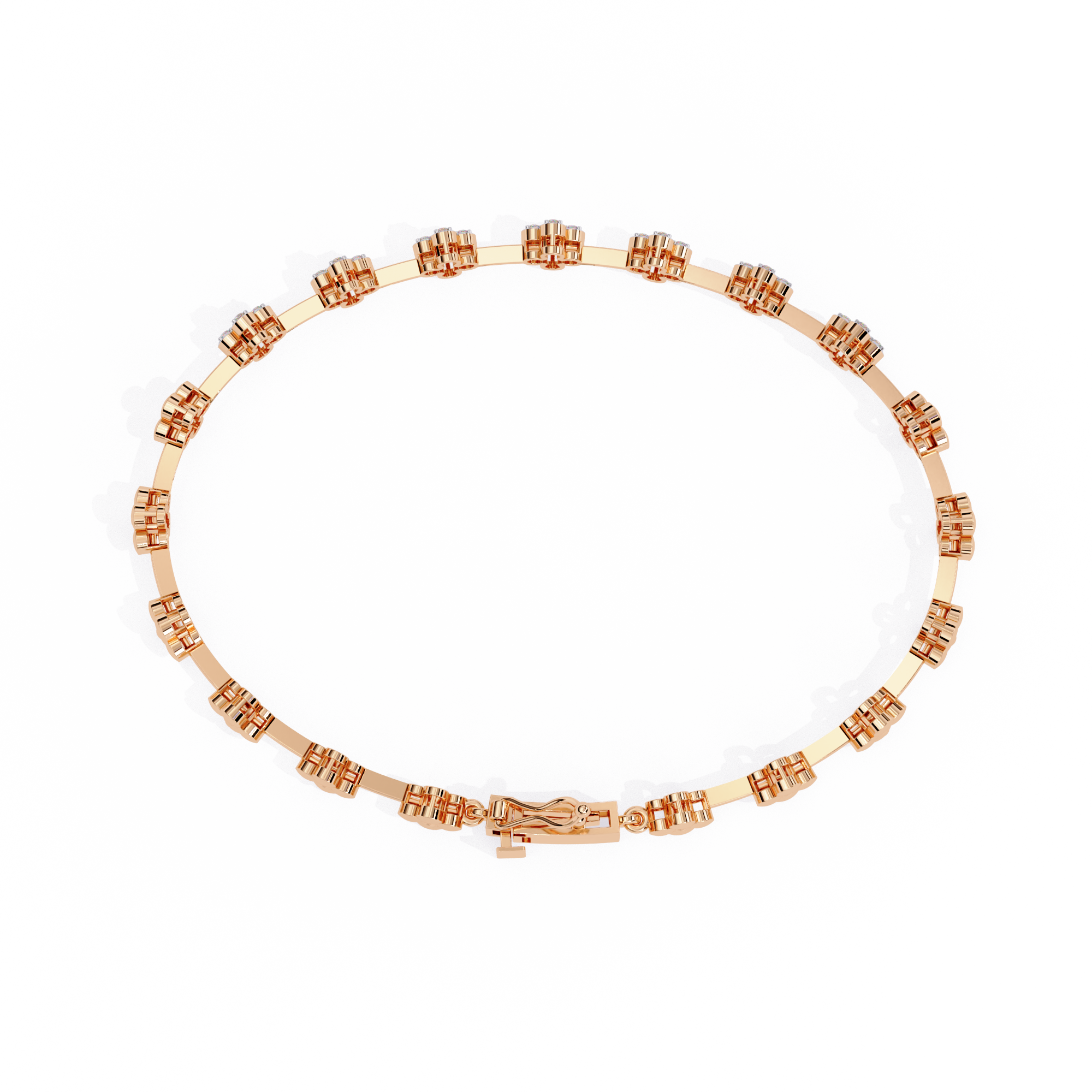 Stellar Circle Round Diamond Bracelet