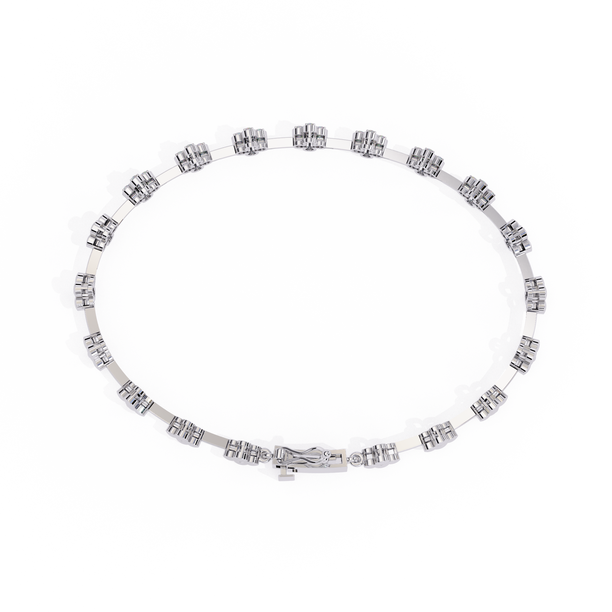 Stellar Circle Round Diamond Bracelet