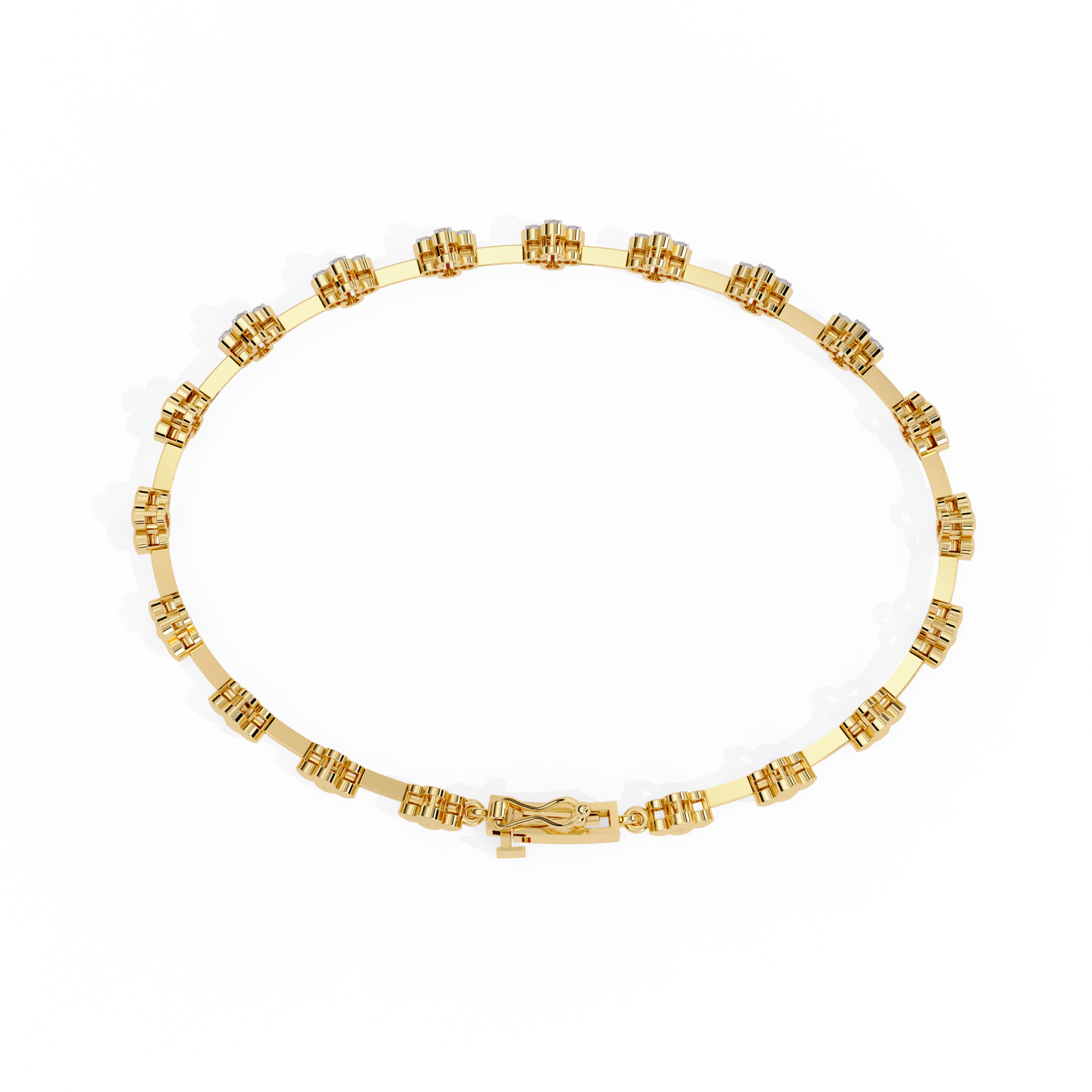 Stellar Circle Round Diamond Bracelet
