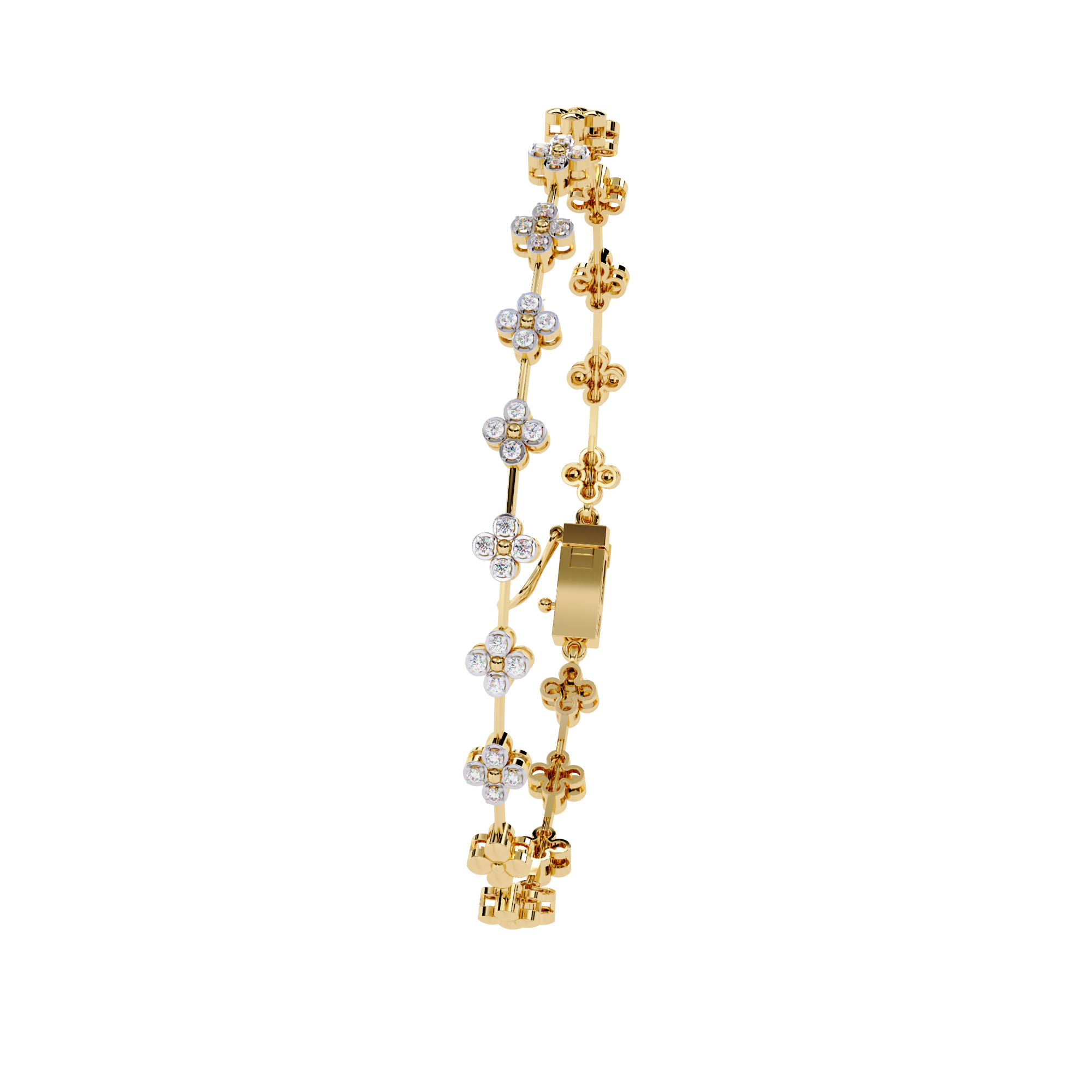 Stellar Circle Round Diamond Bracelet