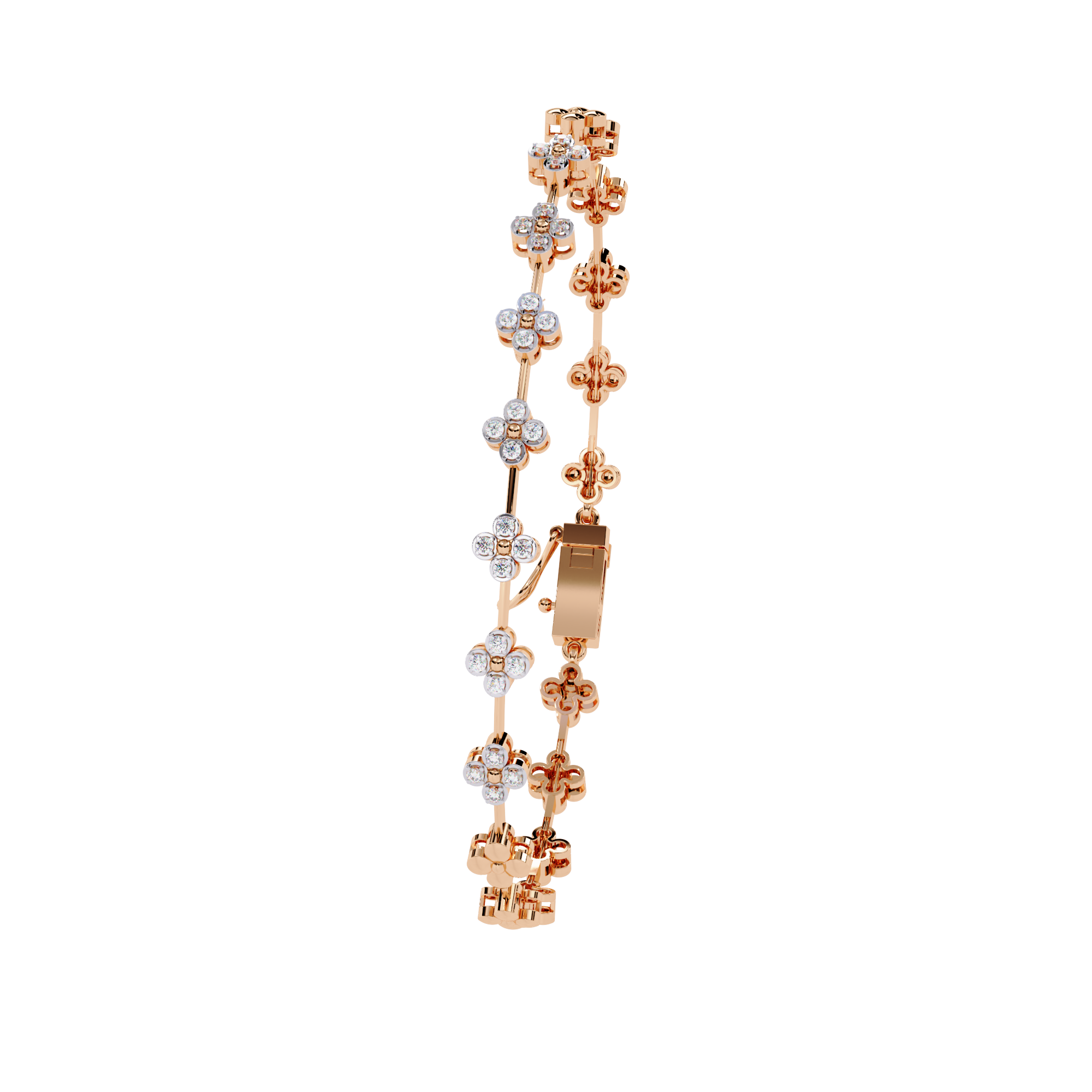 Stellar Circle Round Diamond Bracelet