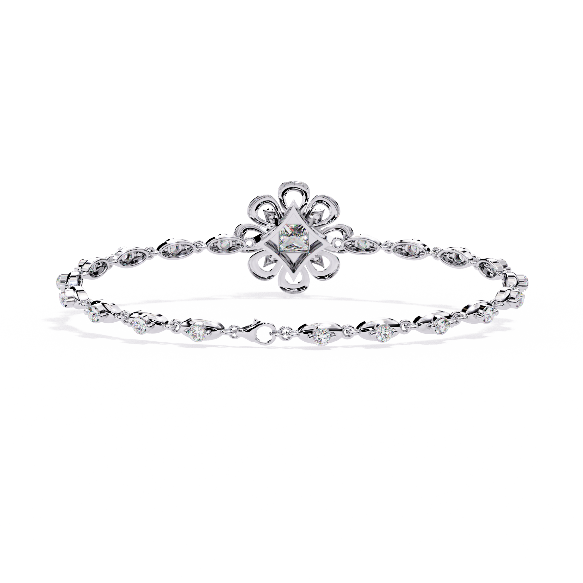 Round Lab Grown Diamonds Bracelet with