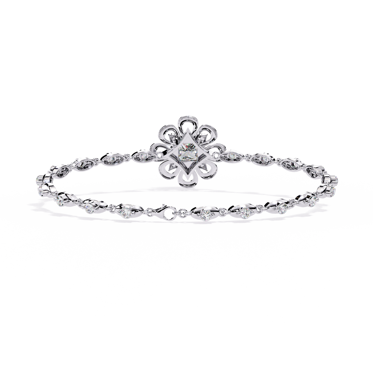 Round Lab Grown Diamonds Bracelet with