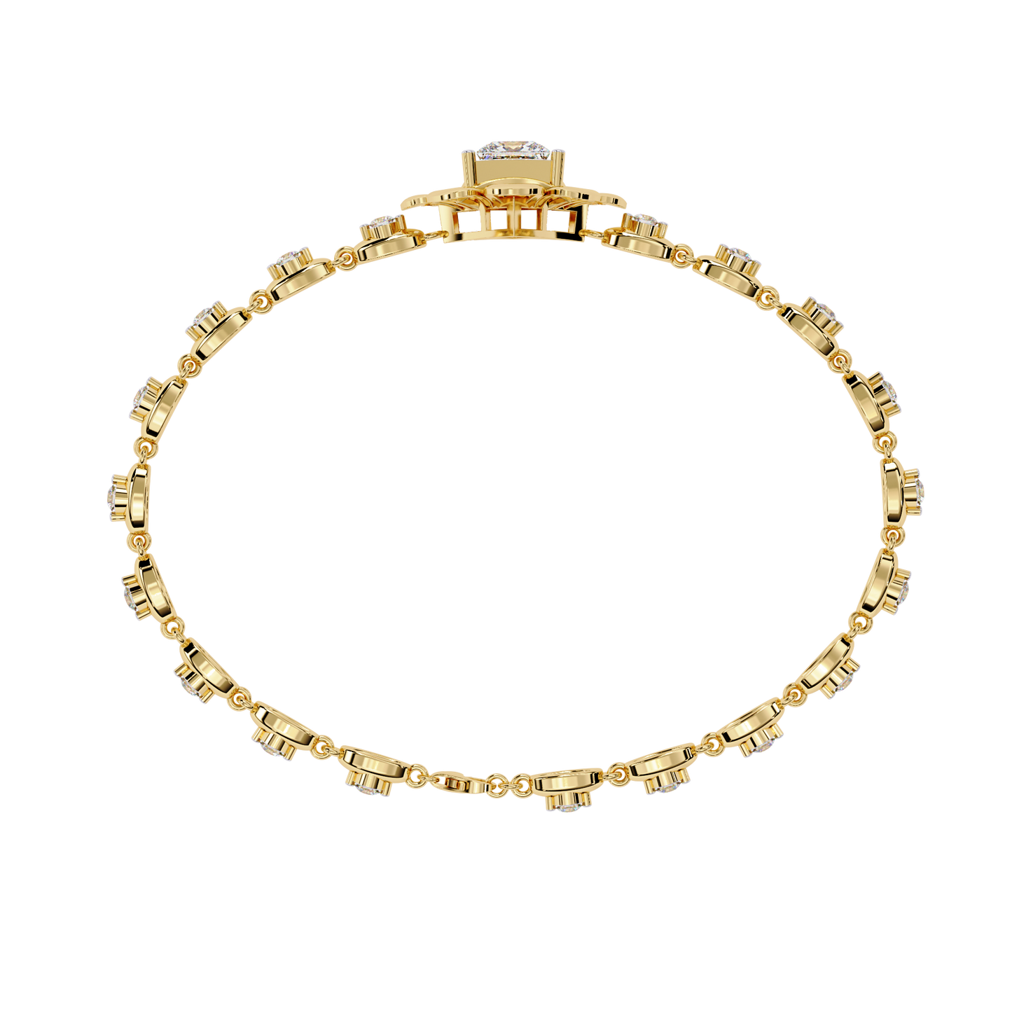 Round Lab Grown Diamonds Bracelet with