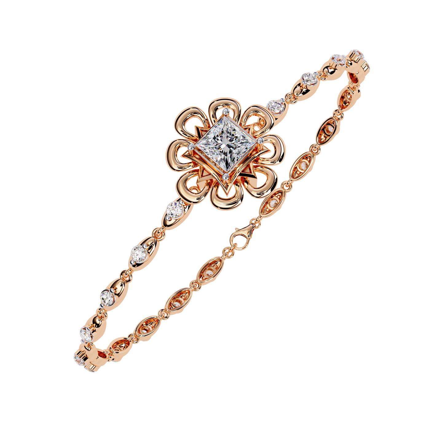 Round Lab Grown Diamonds Bracelet with