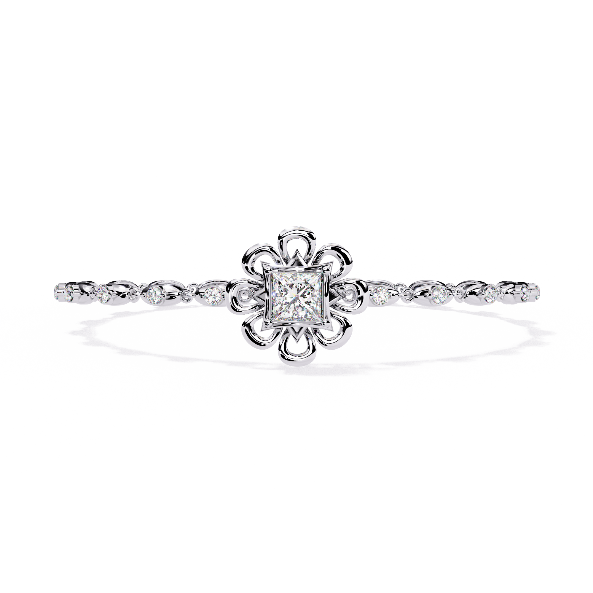 Round Lab Grown Diamonds Bracelet with