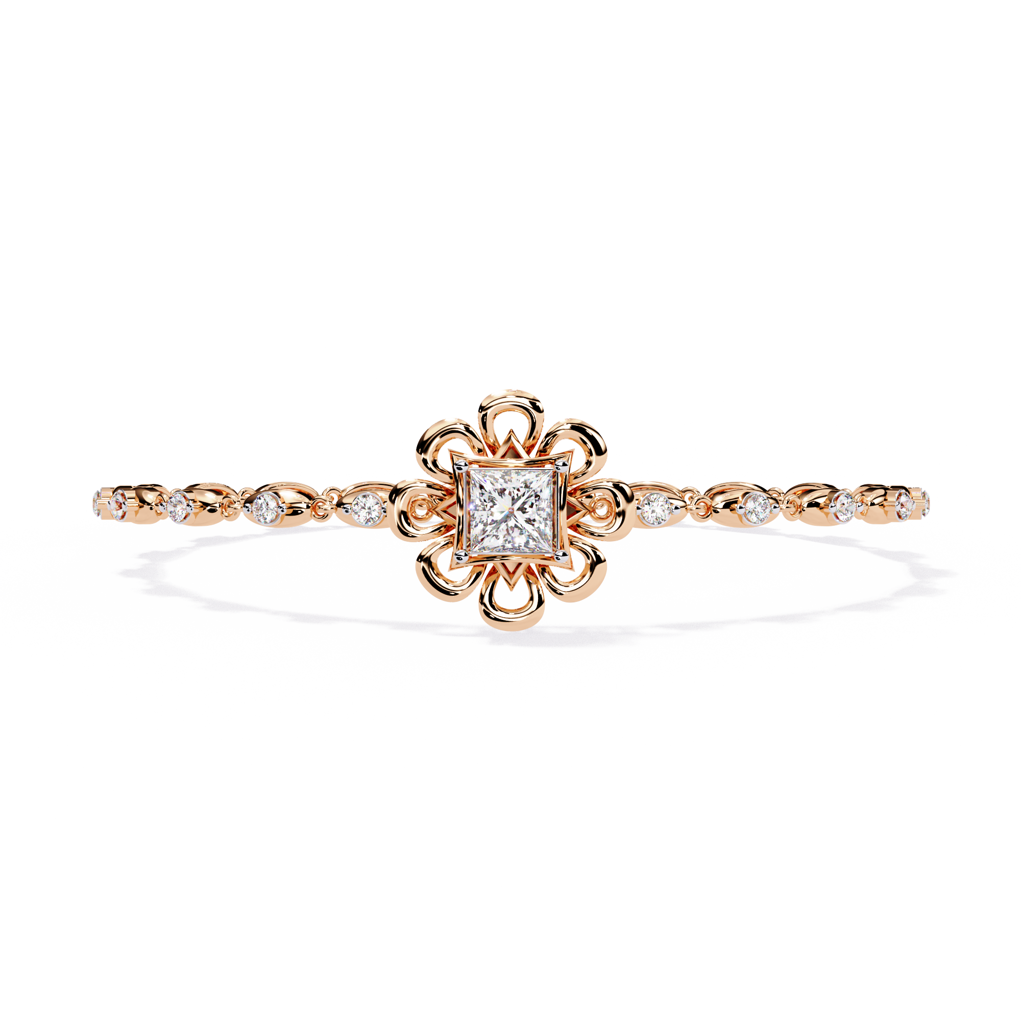 Round Lab Grown Diamonds Bracelet with