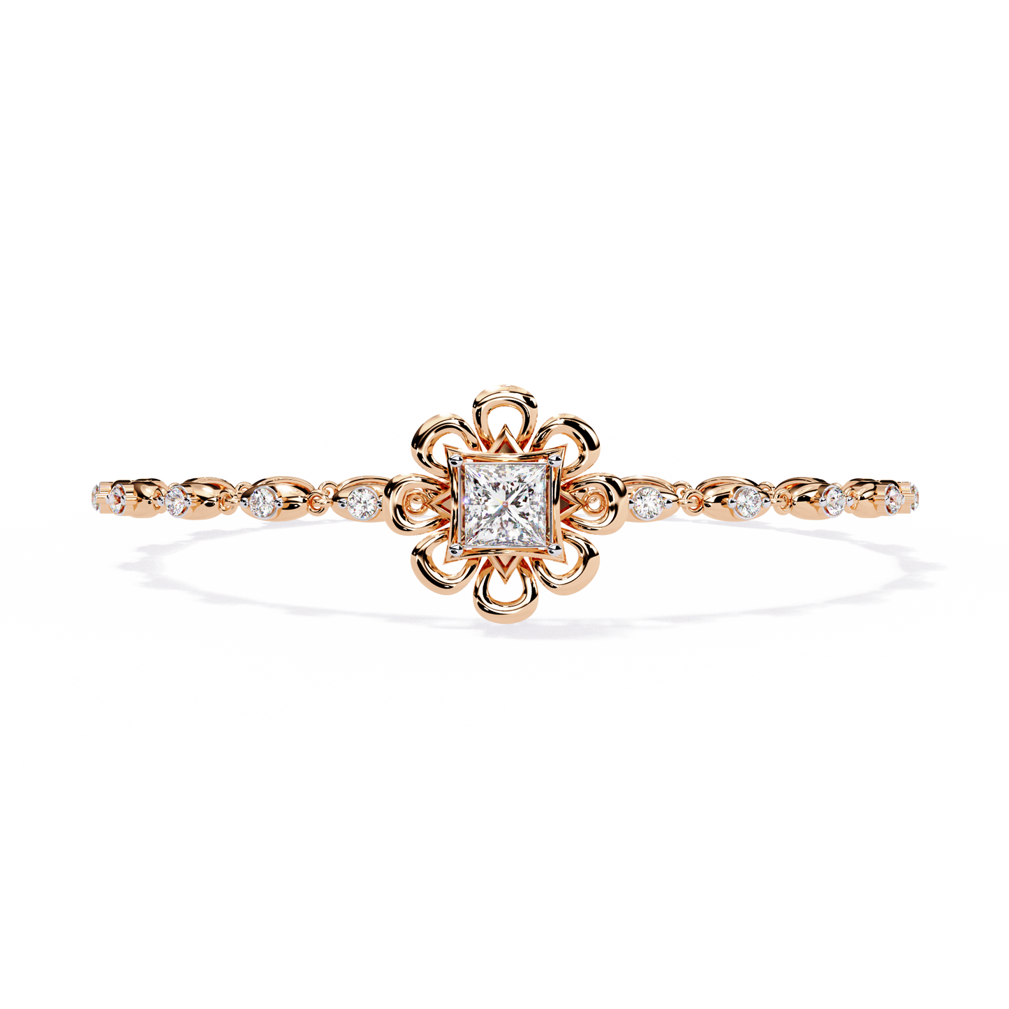 Round Lab Grown Diamonds Bracelet with
