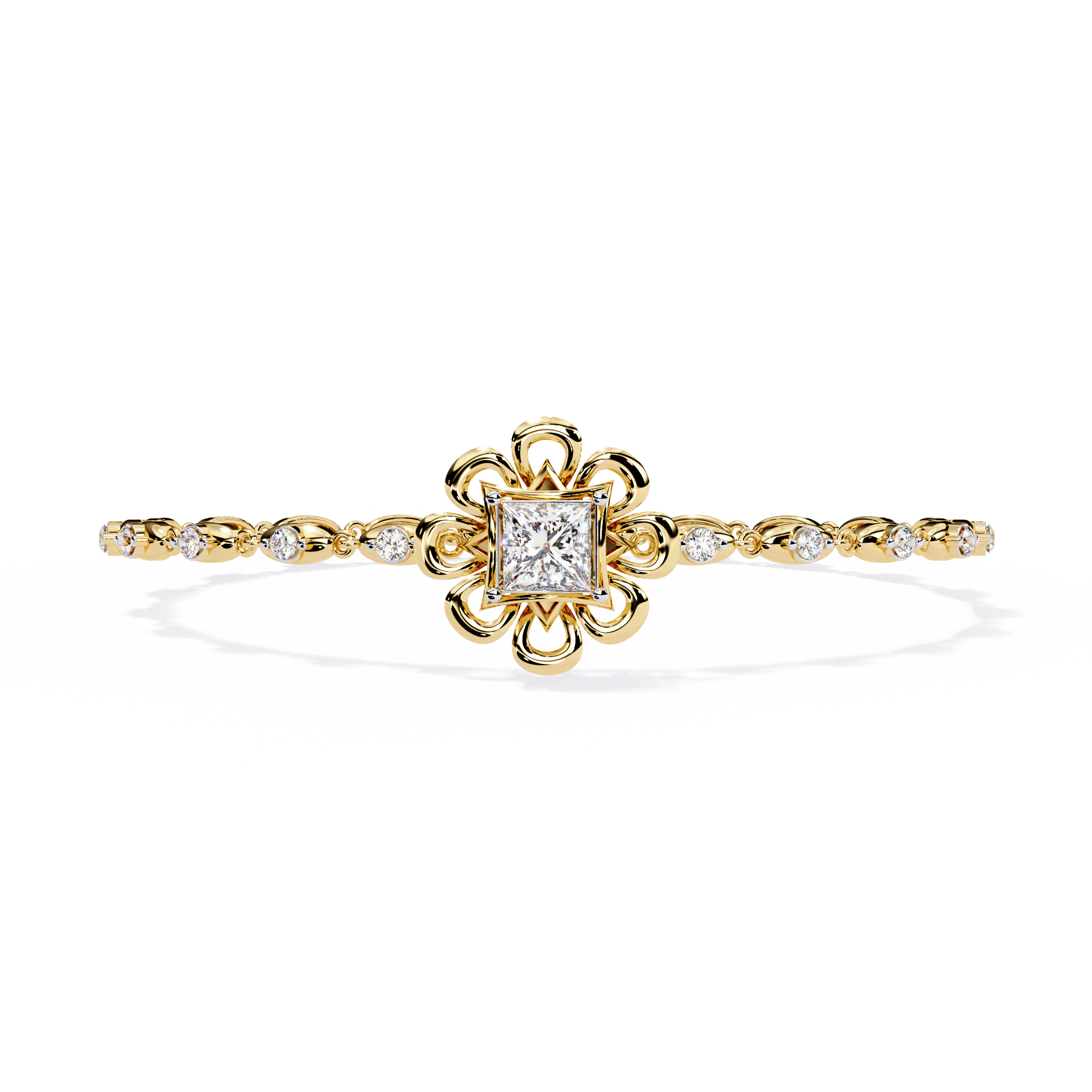 Round Lab Grown Diamonds Bracelet with