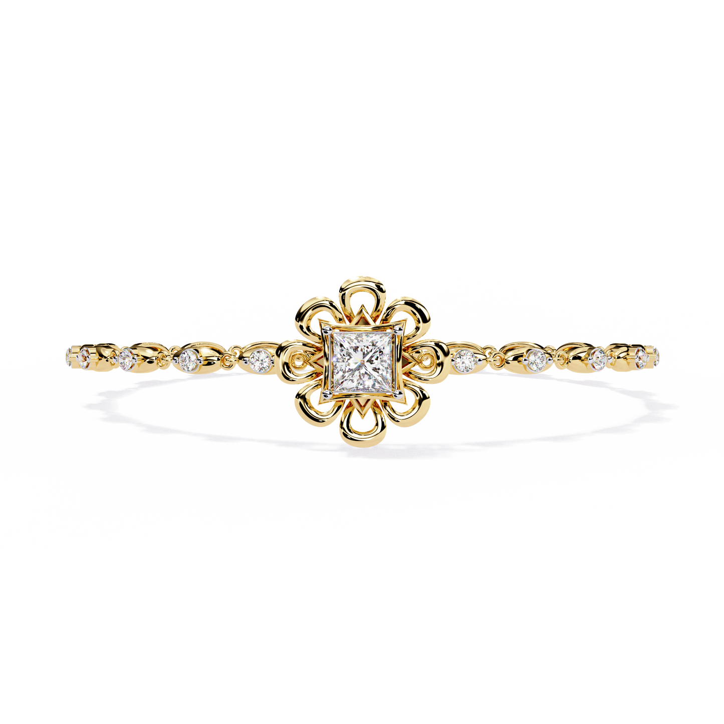 Round Lab Grown Diamonds Bracelet with