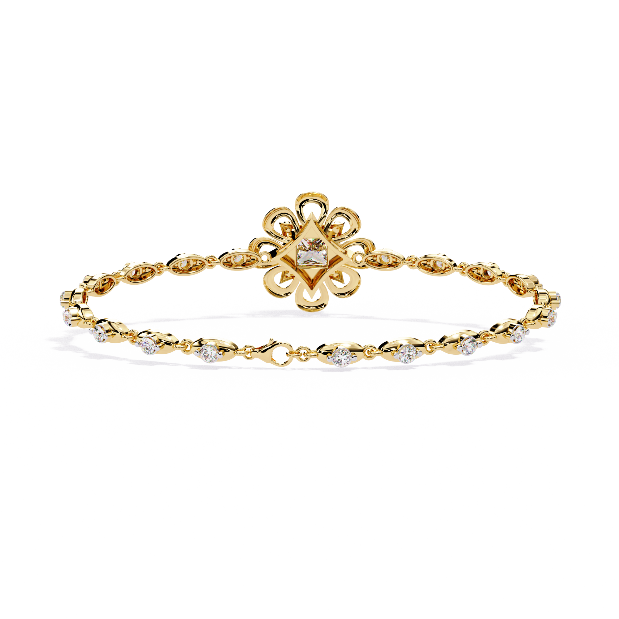 Round Lab Grown Diamonds Bracelet with