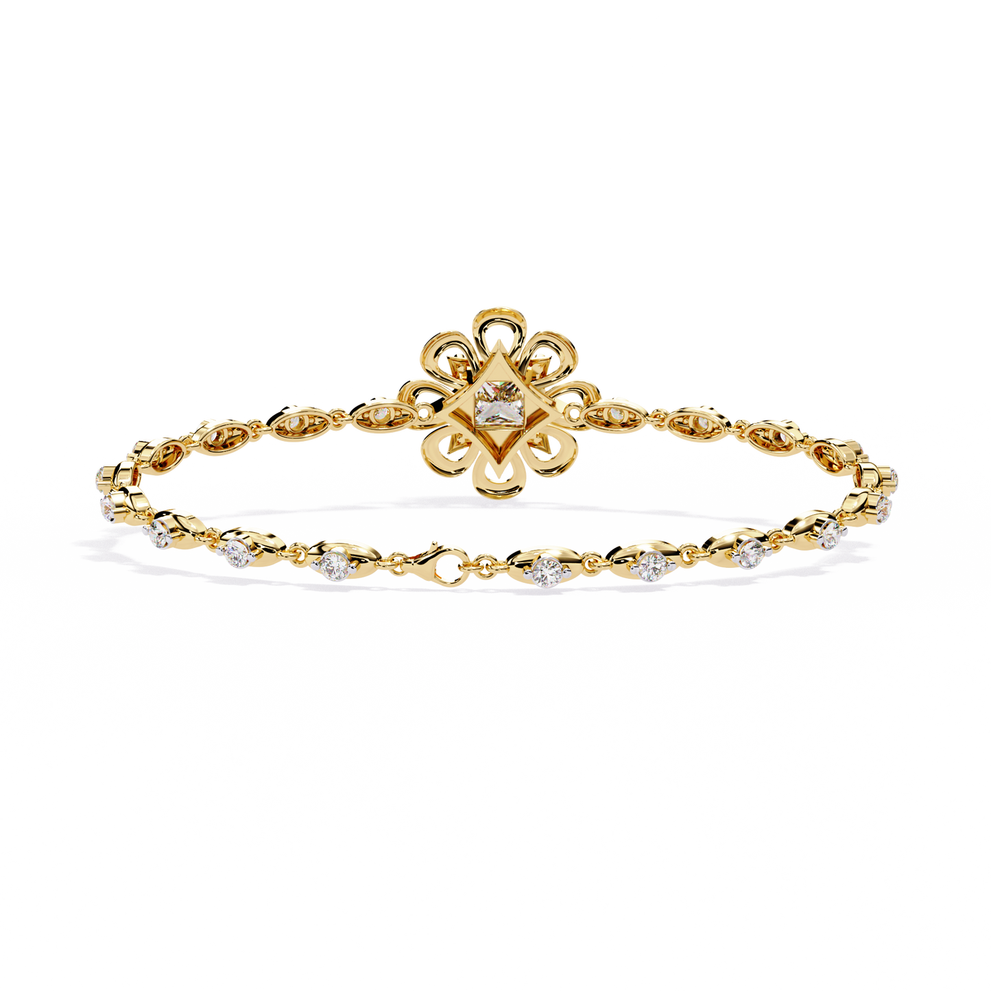 Round Lab Grown Diamonds Bracelet with