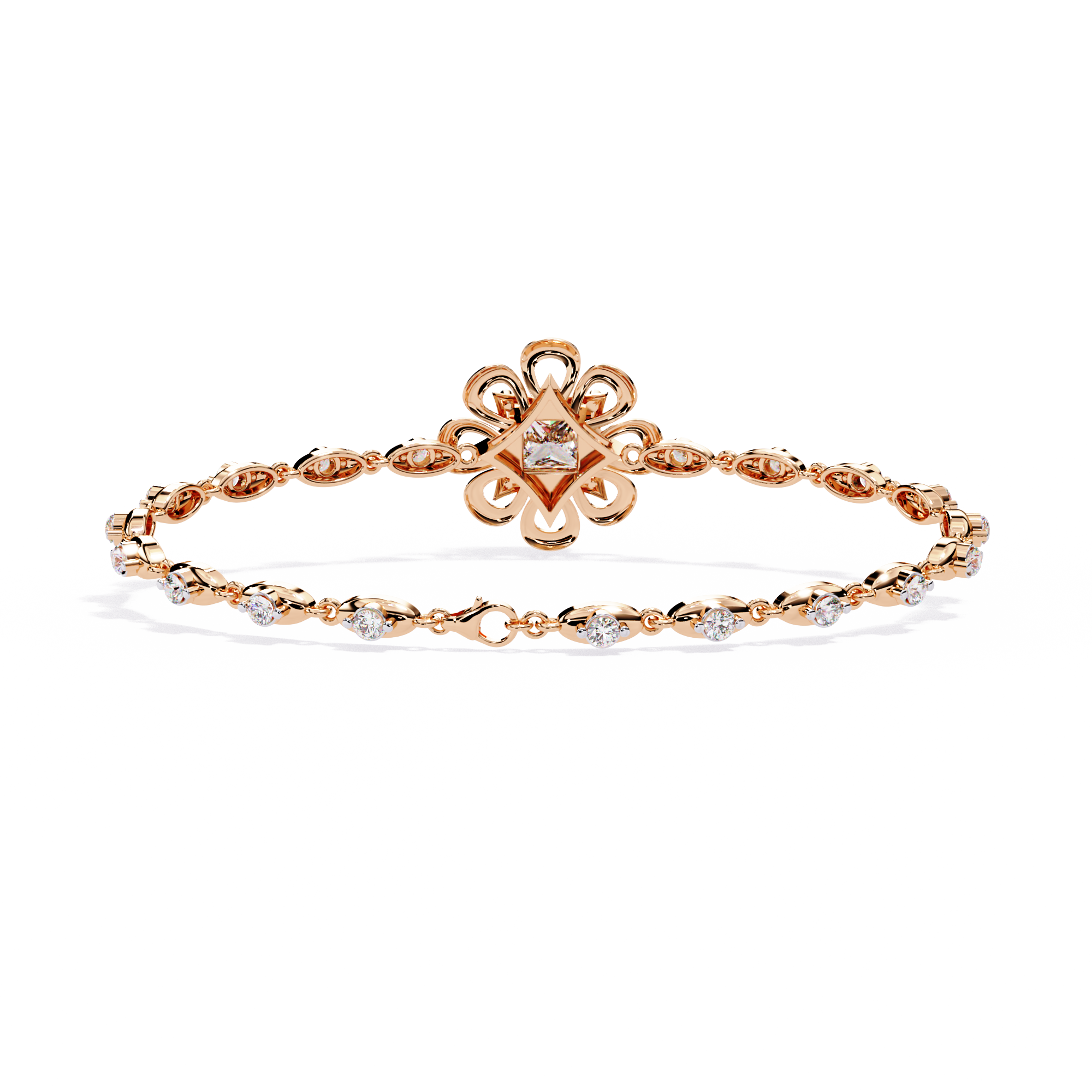 Round Lab Grown Diamonds Bracelet with