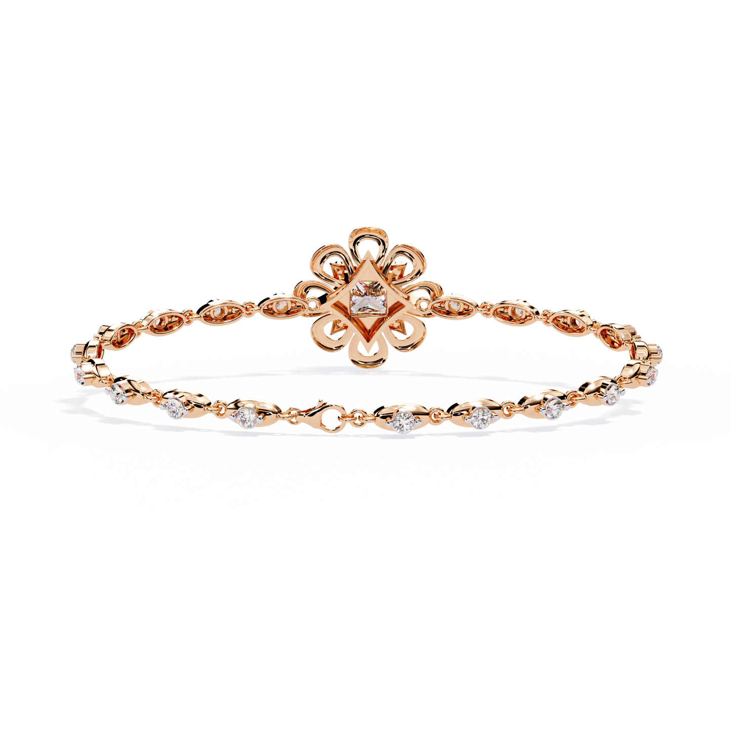 Round Lab Grown Diamonds Bracelet with