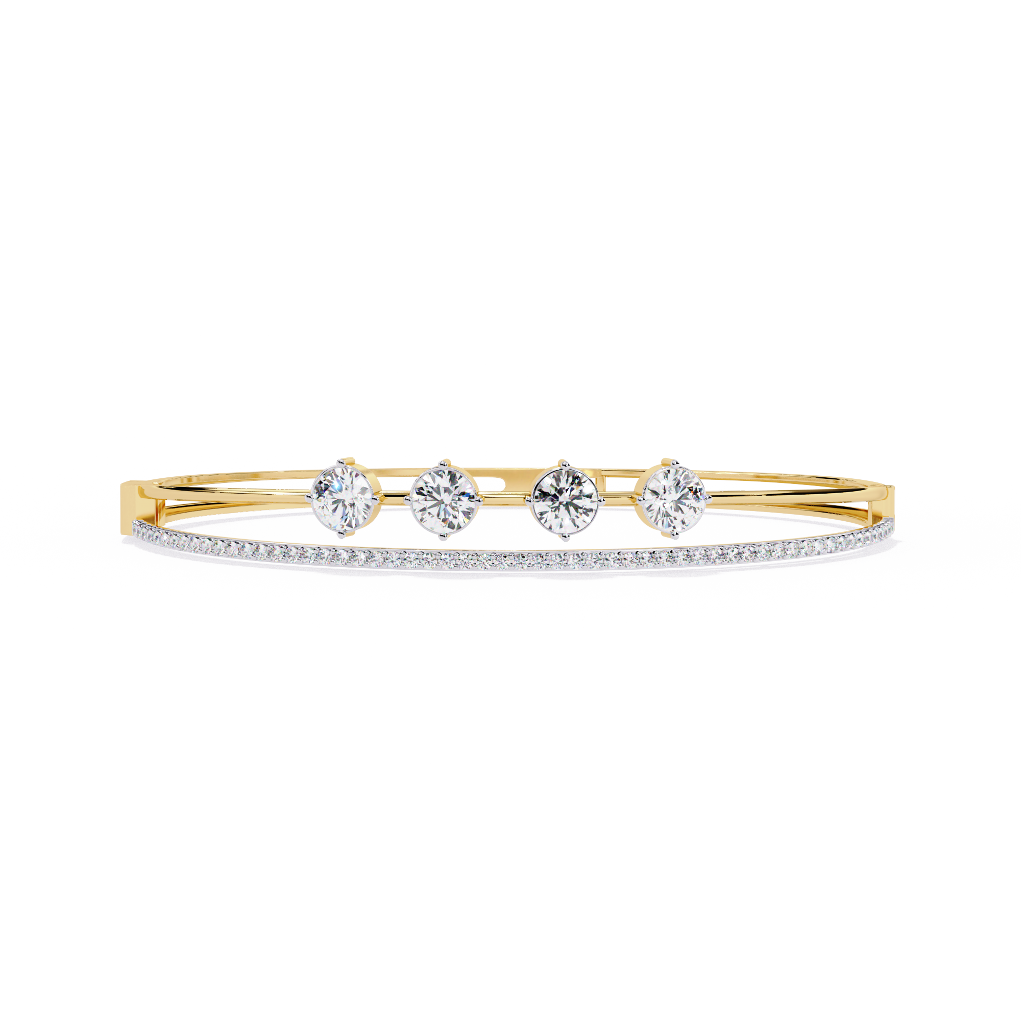 Layered in Light Diamond Kada Bracelet