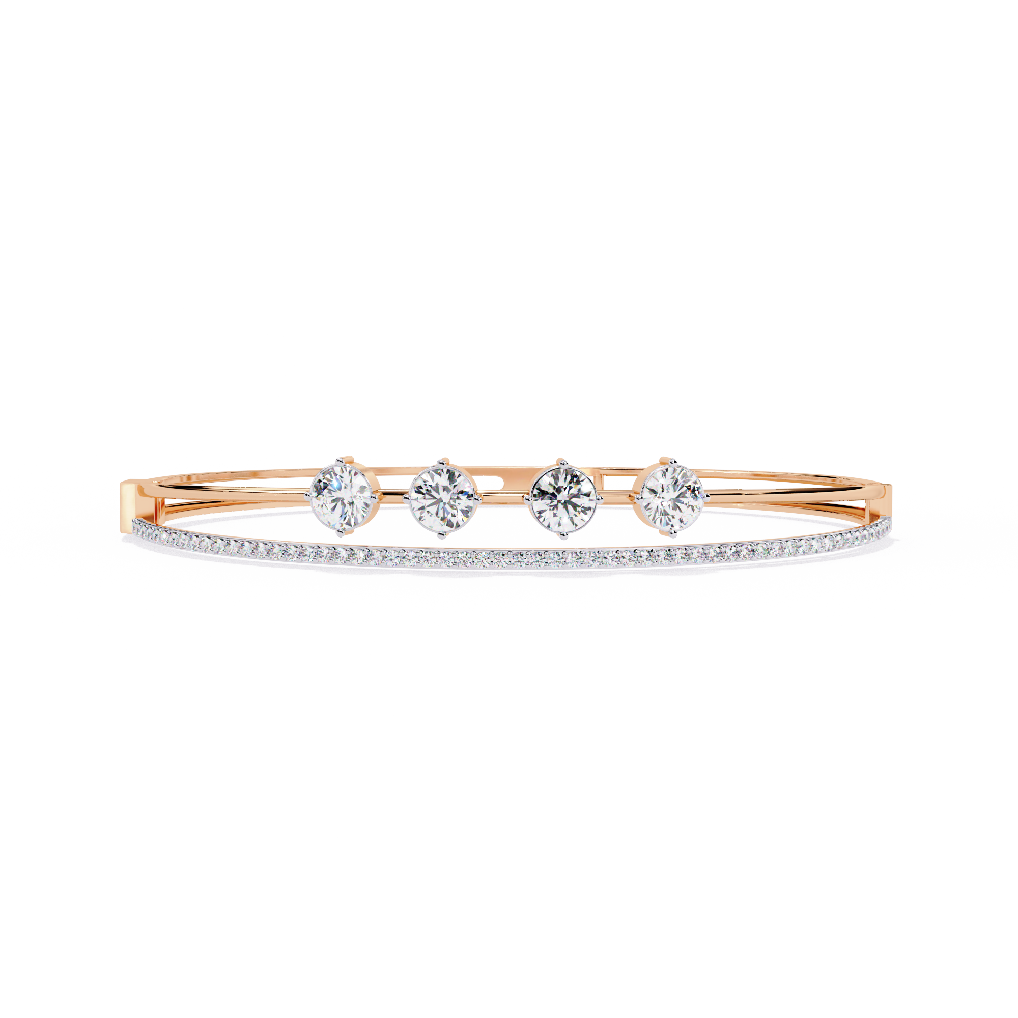 Layered in Light Diamond Kada Bracelet