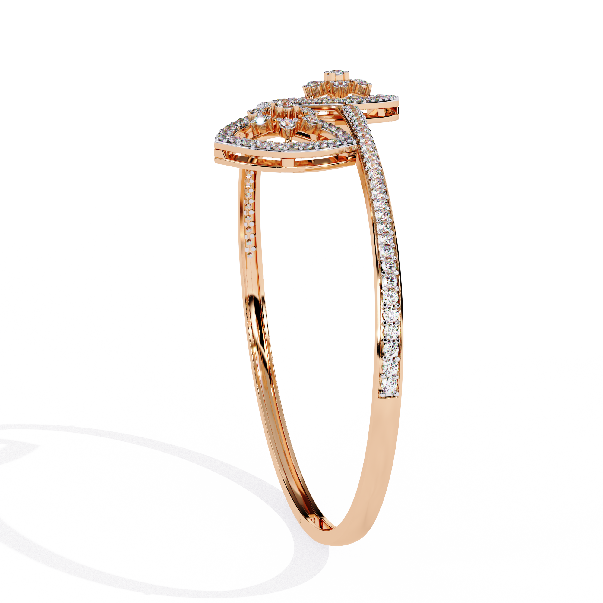 Flora Round Lab Grown Diamonds Bangle Bracelet