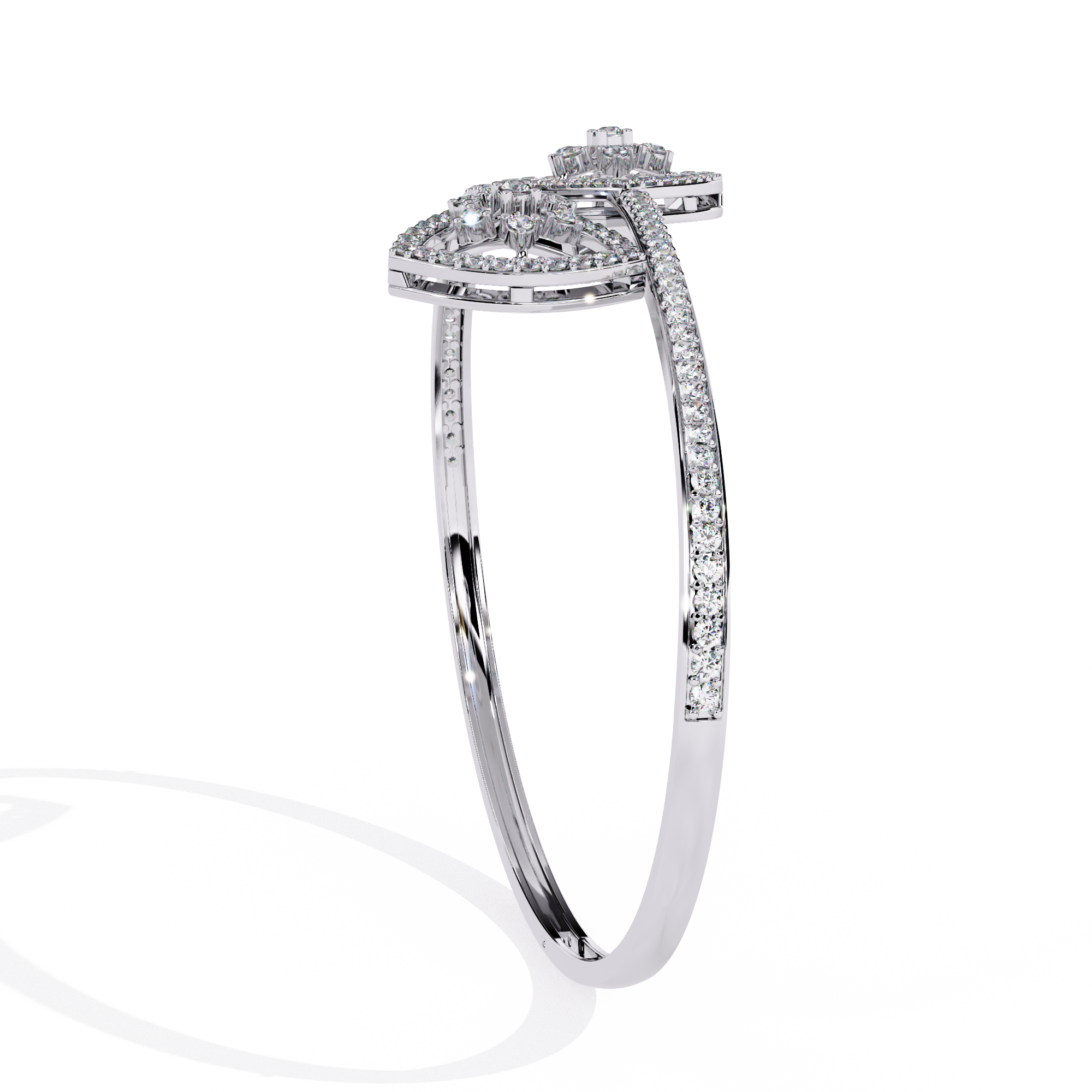 Flora Round Lab Grown Diamonds Bangle Bracelet