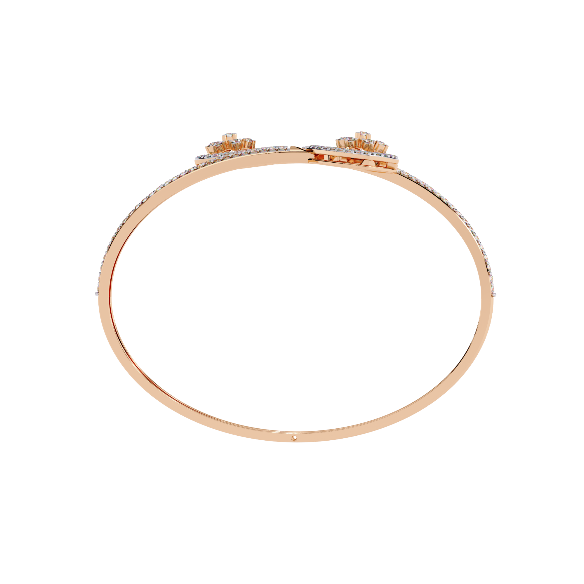 Flora Round Lab Grown Diamonds Bangle Bracelet