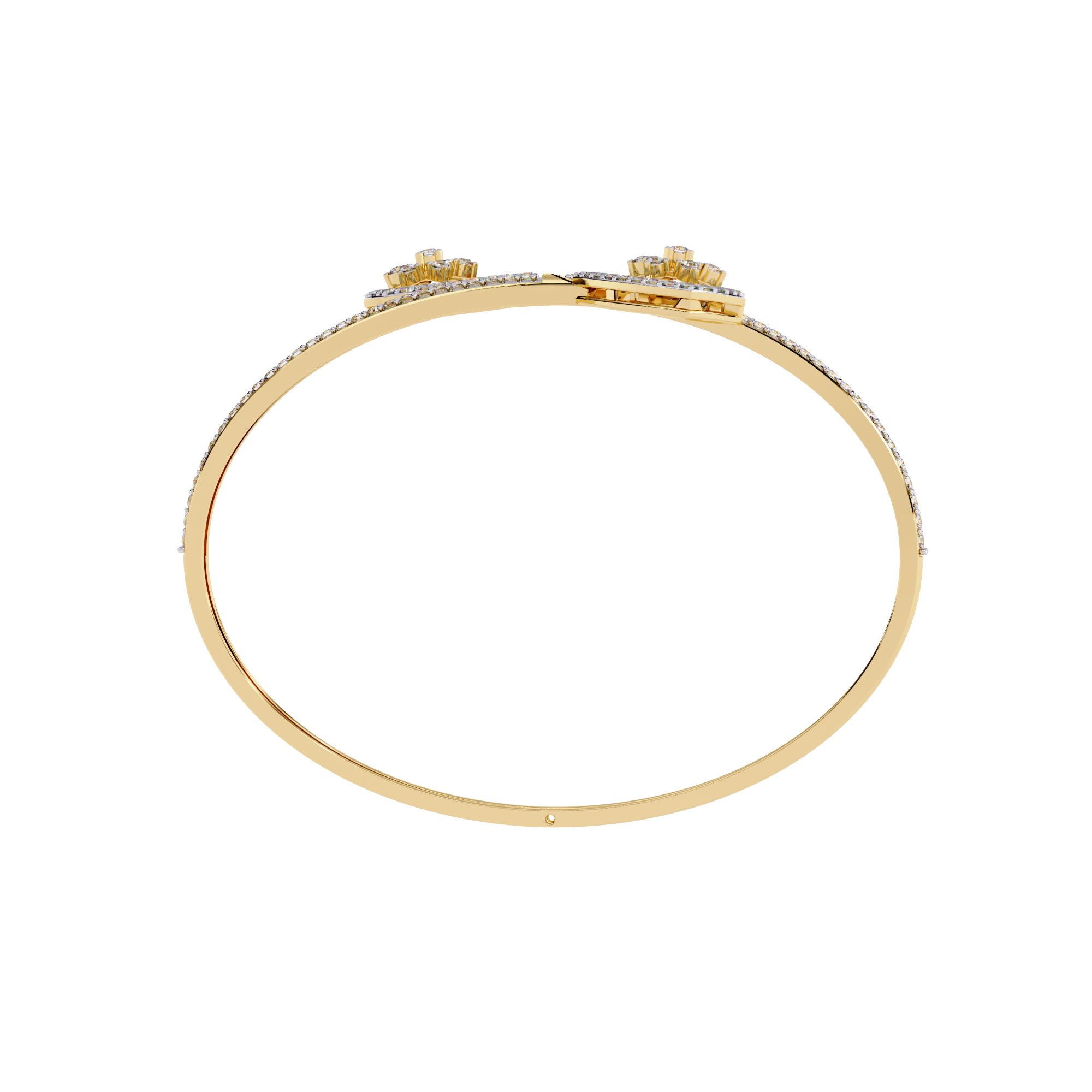 Flora Round Lab Grown Diamonds Bangle Bracelet
