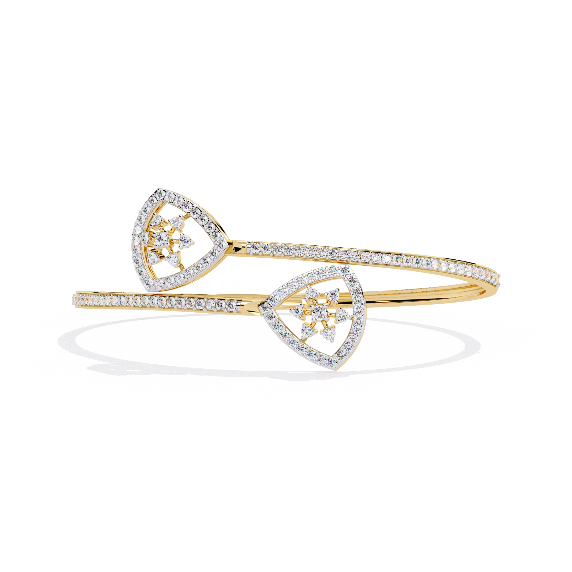Flora Round Lab Grown Diamonds Bangle Bracelet